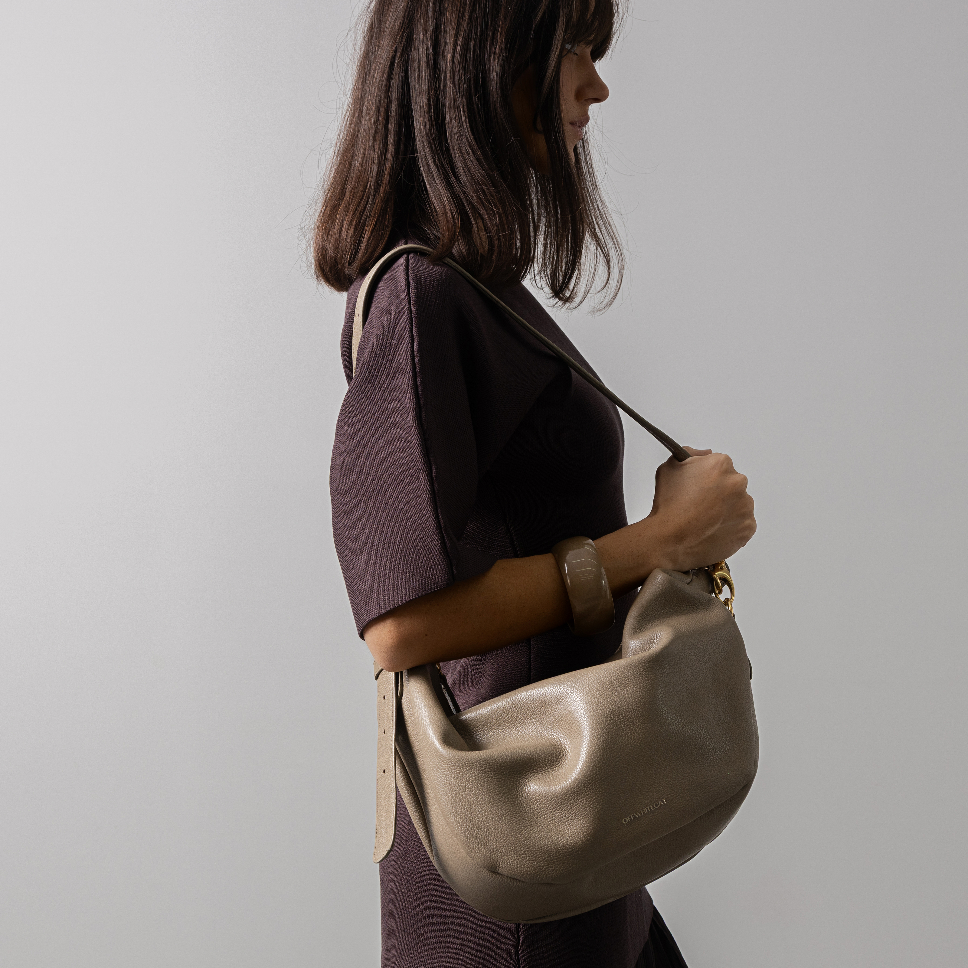 Bolsa 'Zoe' Couro - Oliva