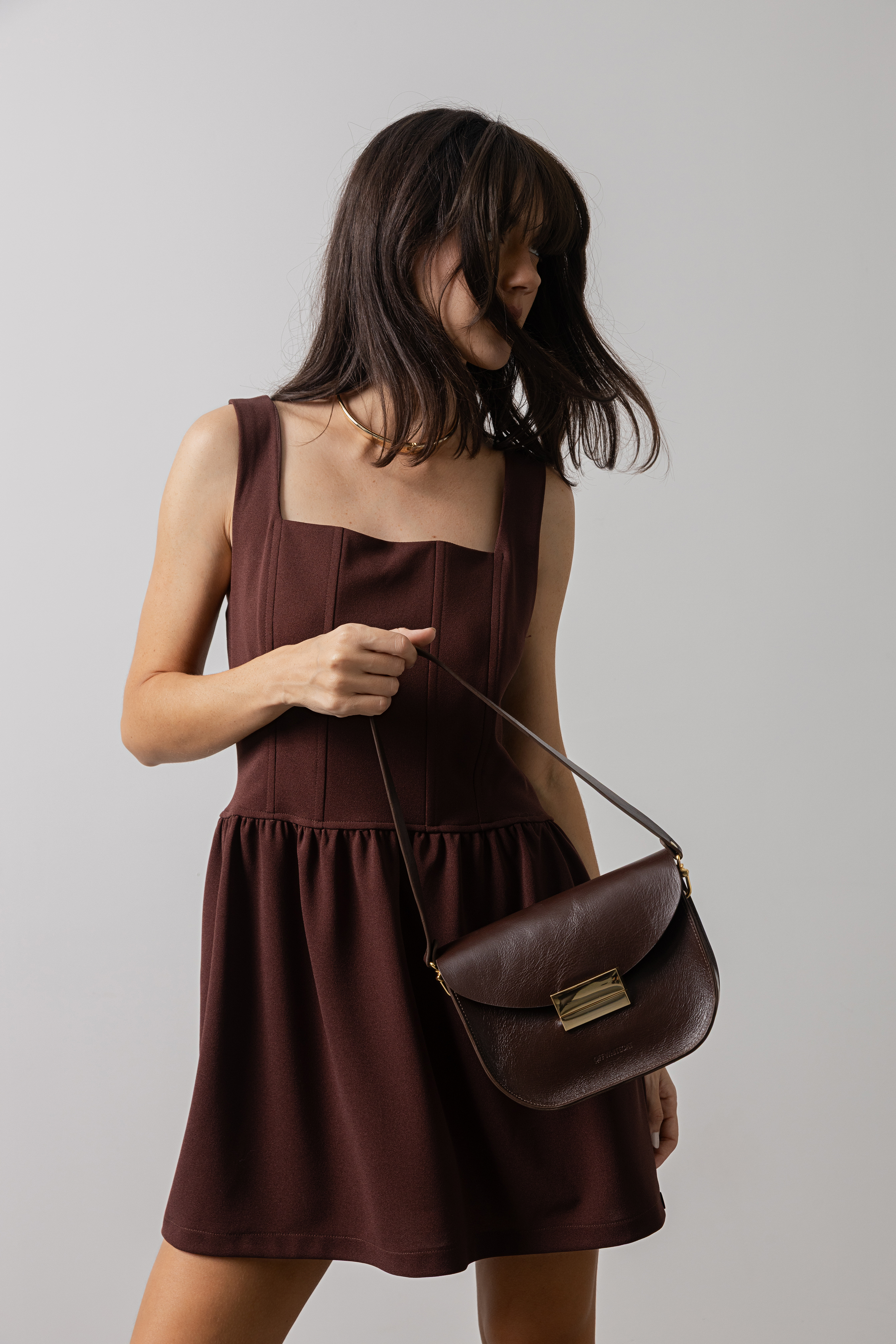 Bolsa 'Vic' Couro - Espresso