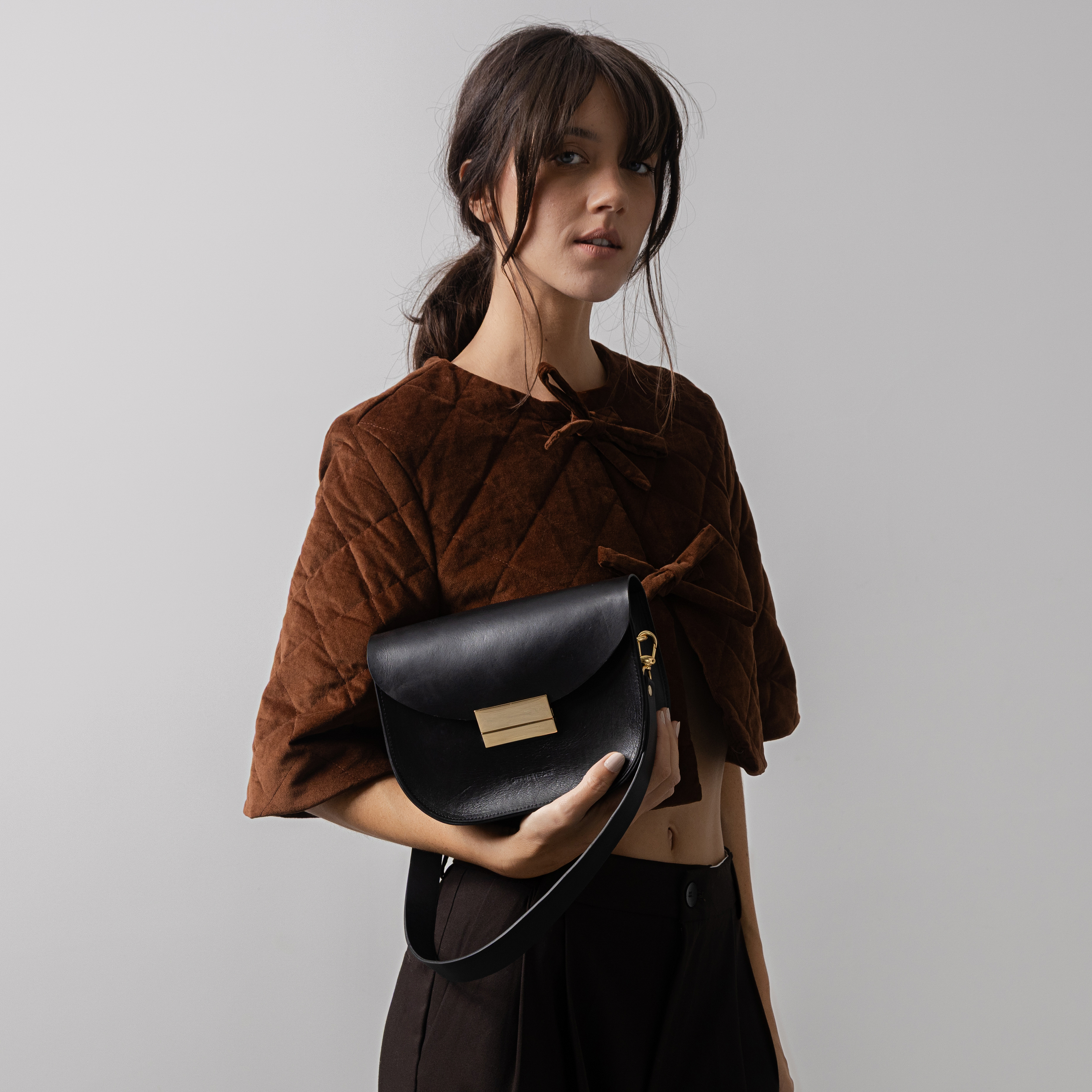 Bolsa 'Vic' Couro - Black