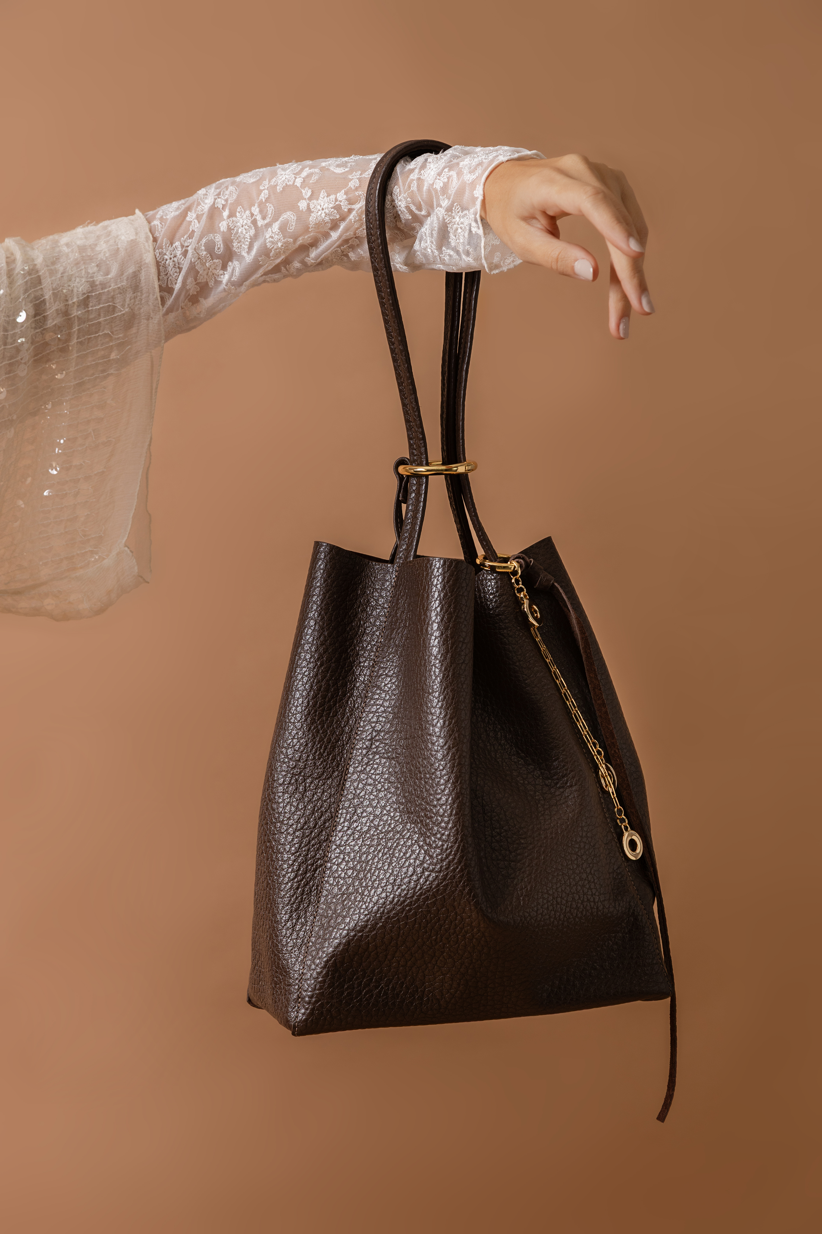 Bolsa 'Meg' Couro - Espresso