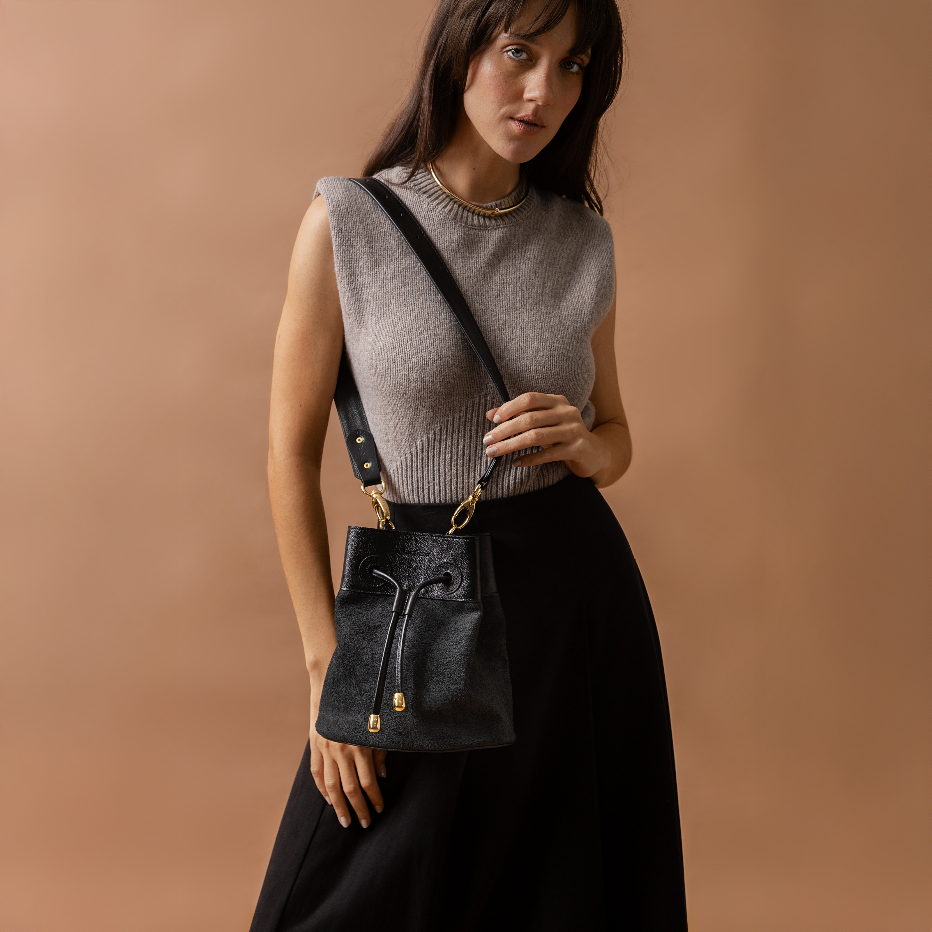 Bolsa 'Cora' Couro - Black