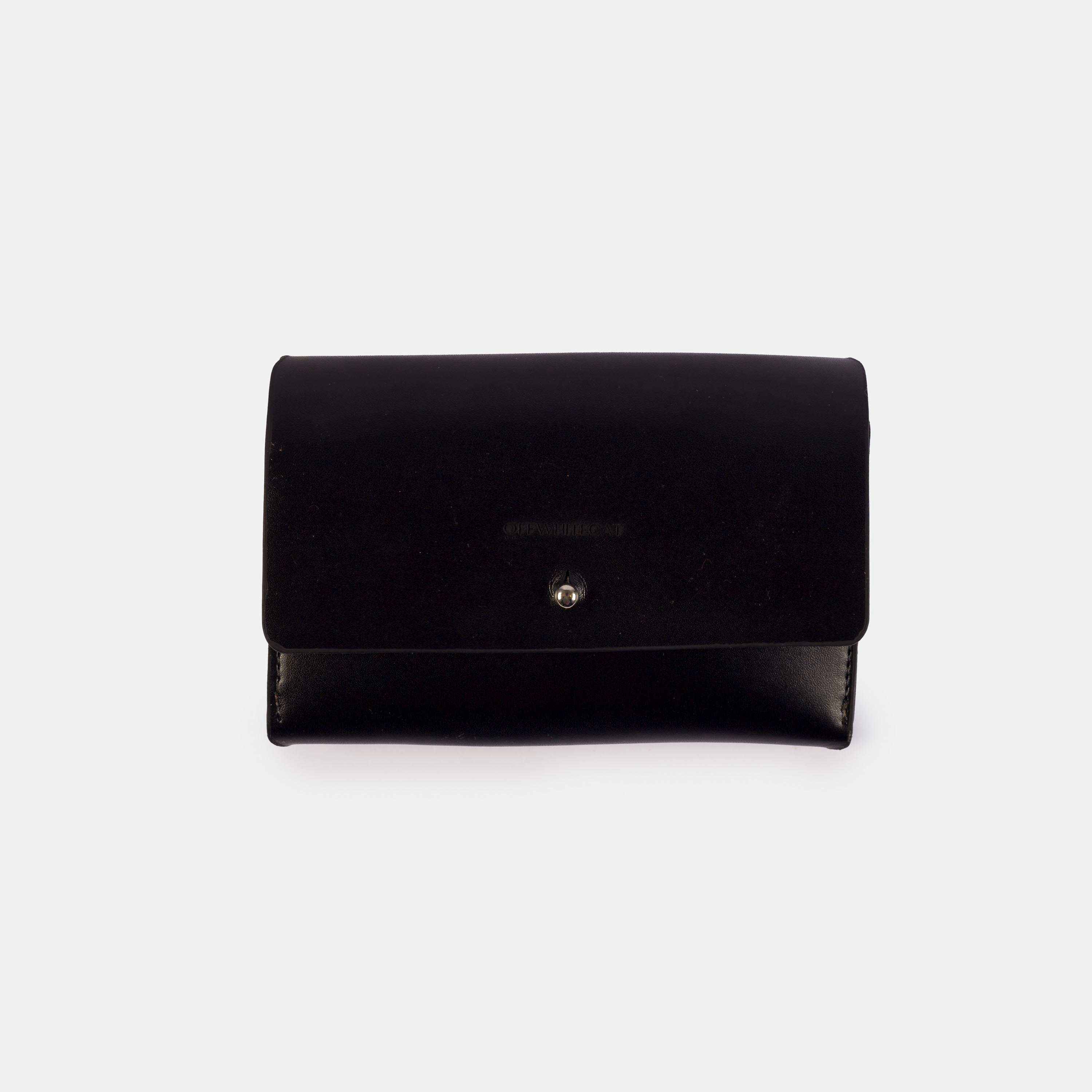 Carteira 'Cassi' Black-Off White Cat-