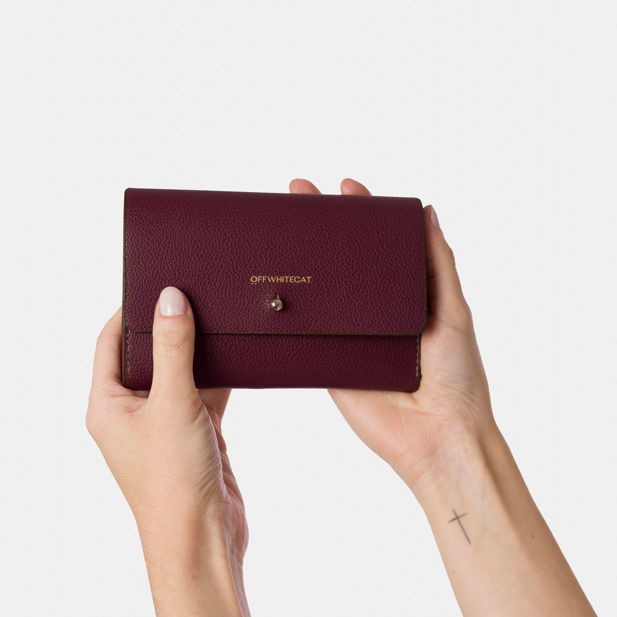 Carteira 'Cassi' Bordeaux