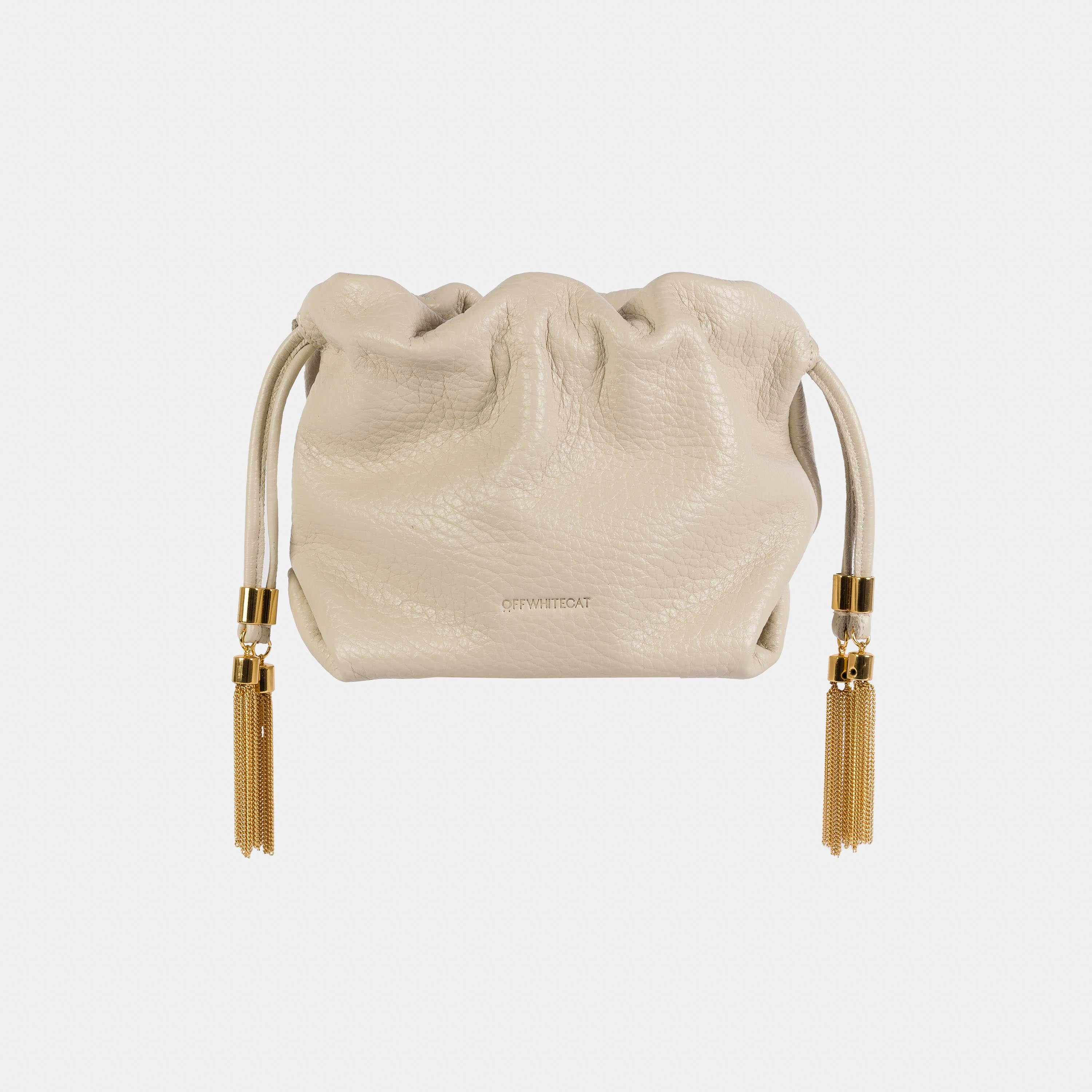 Bolsa 'Mitza' Couro - Off White