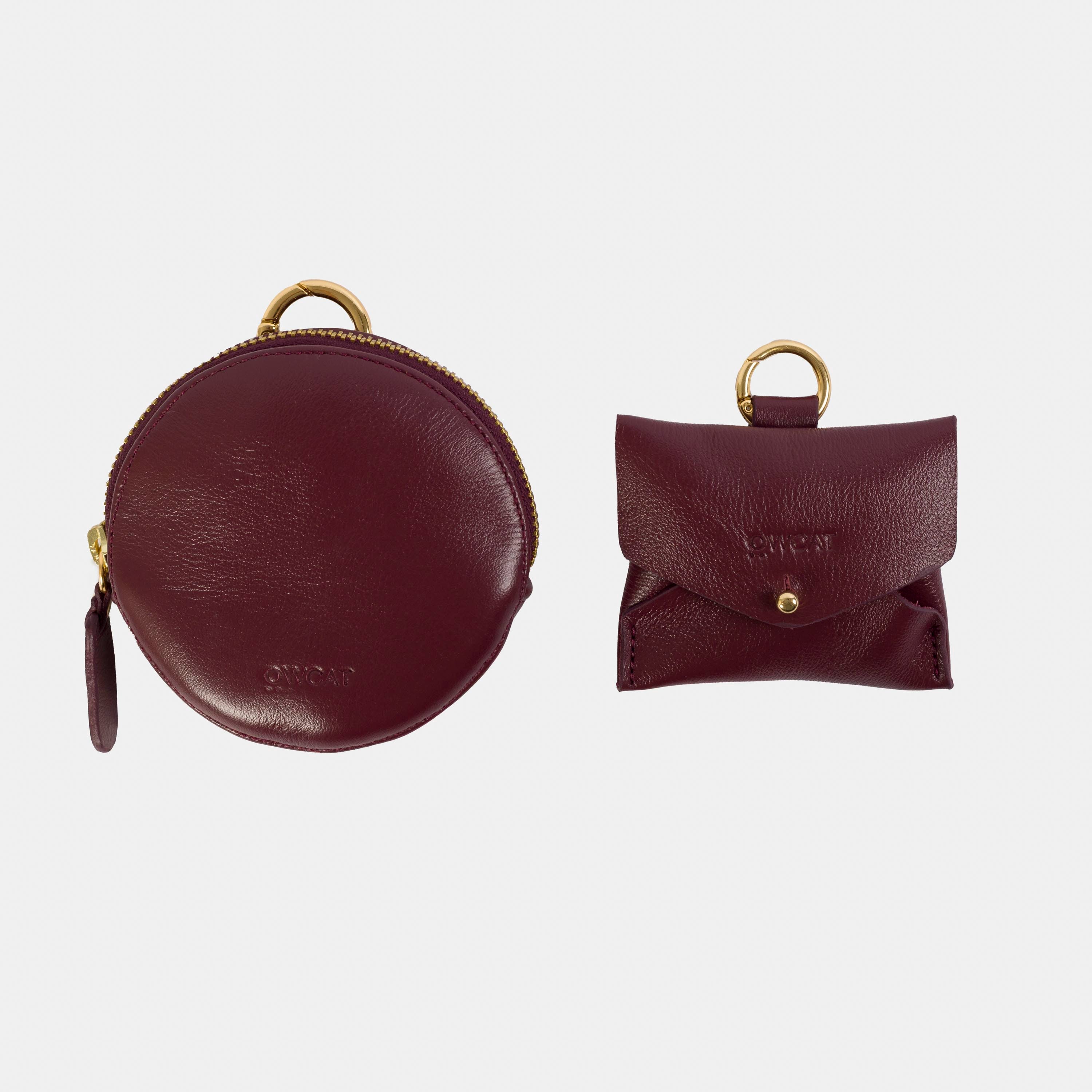 Bolsa 'Ayla' Couro Bordeaux