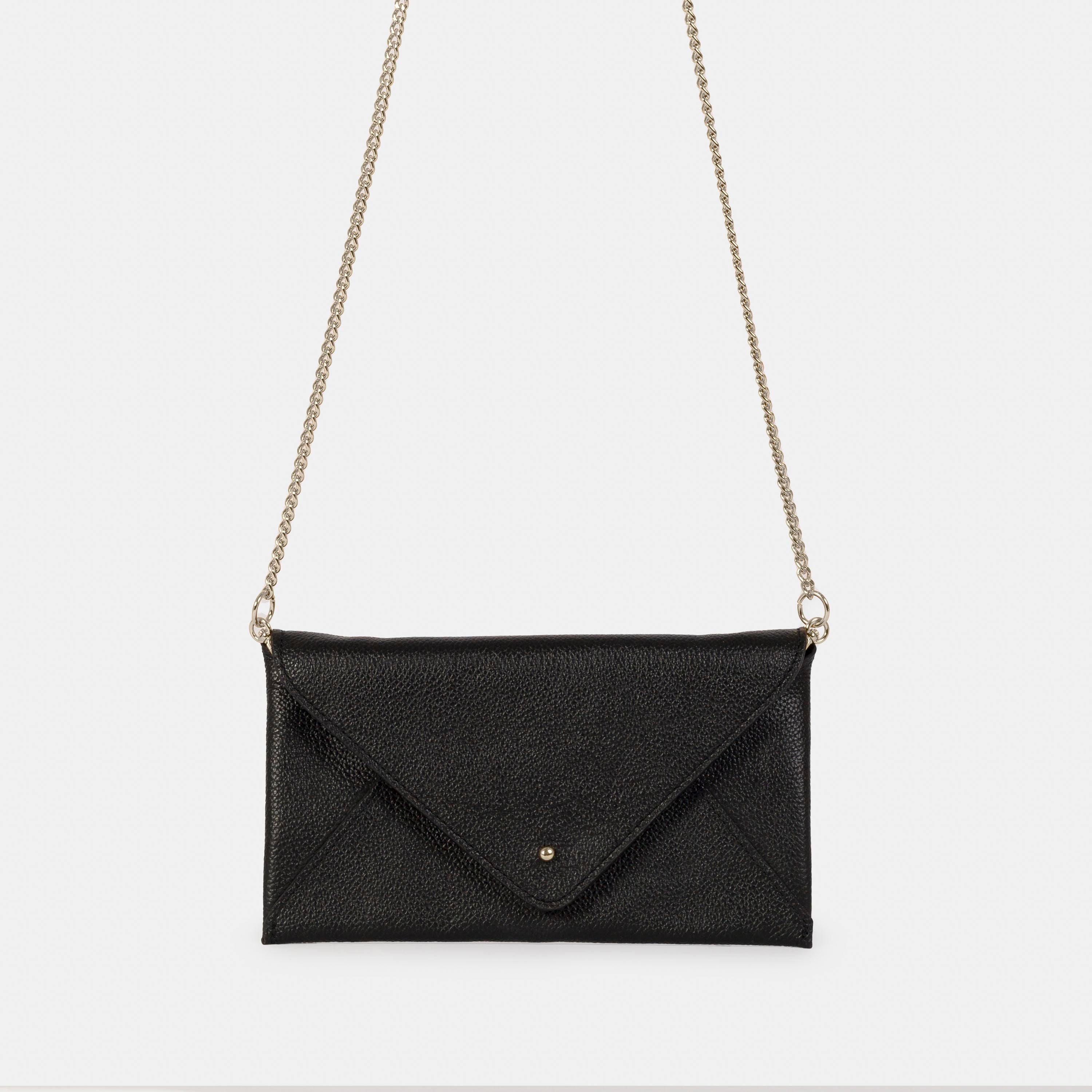 Bolsa 'Missi' Couro - Black/Prata