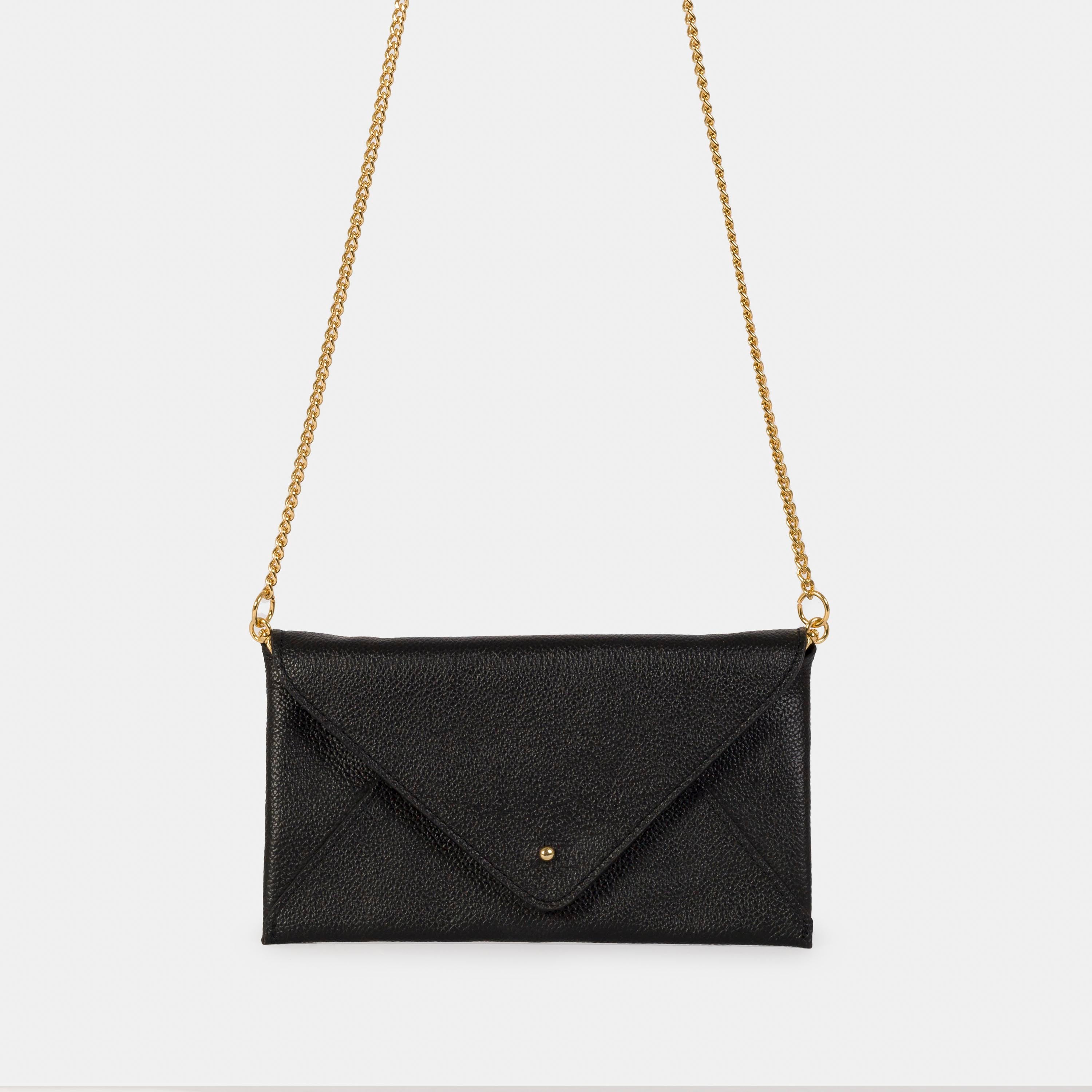 Bolsa 'Missi' Couro - Black/Dourada