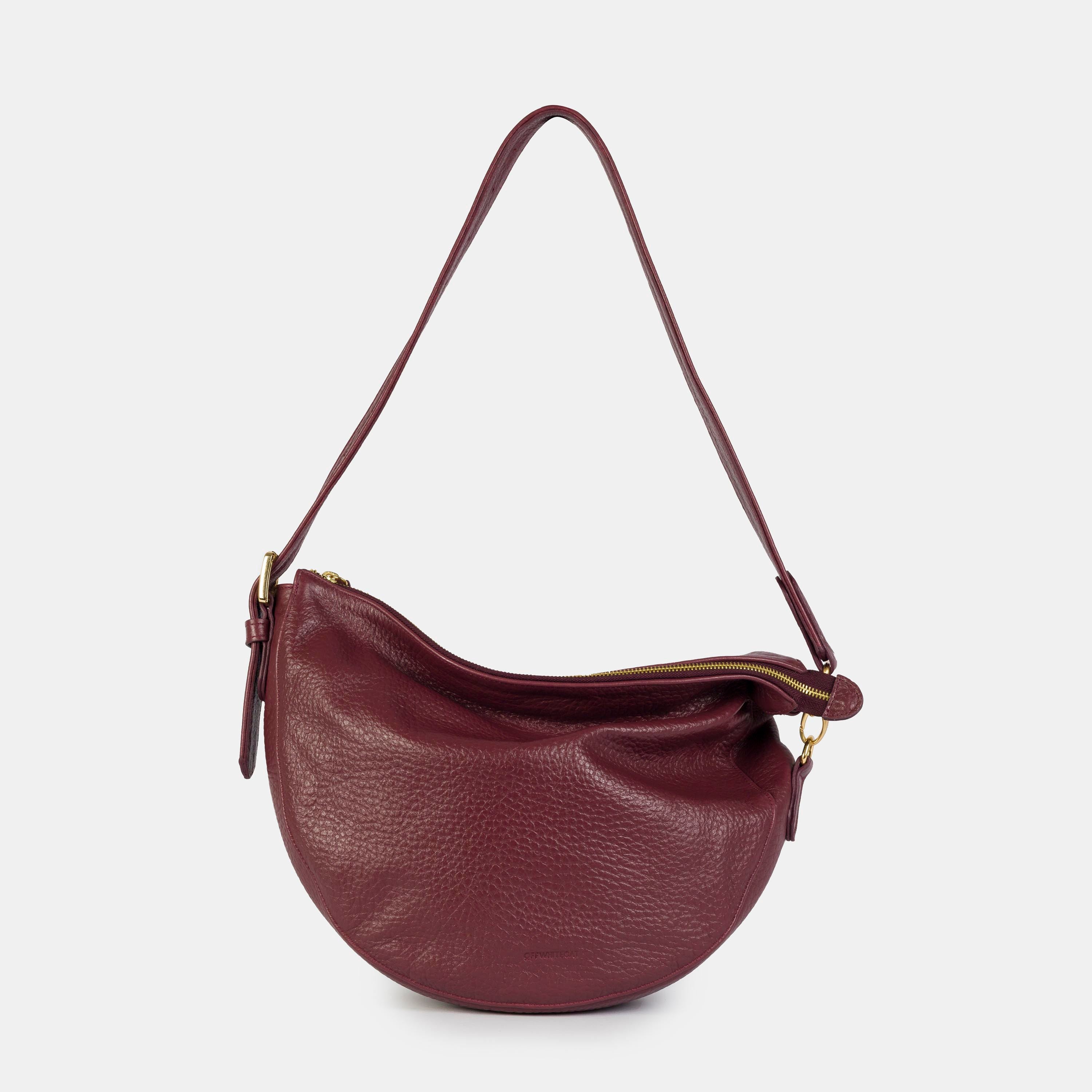 Bolsa 'Zoe' Couro - Bordeaux