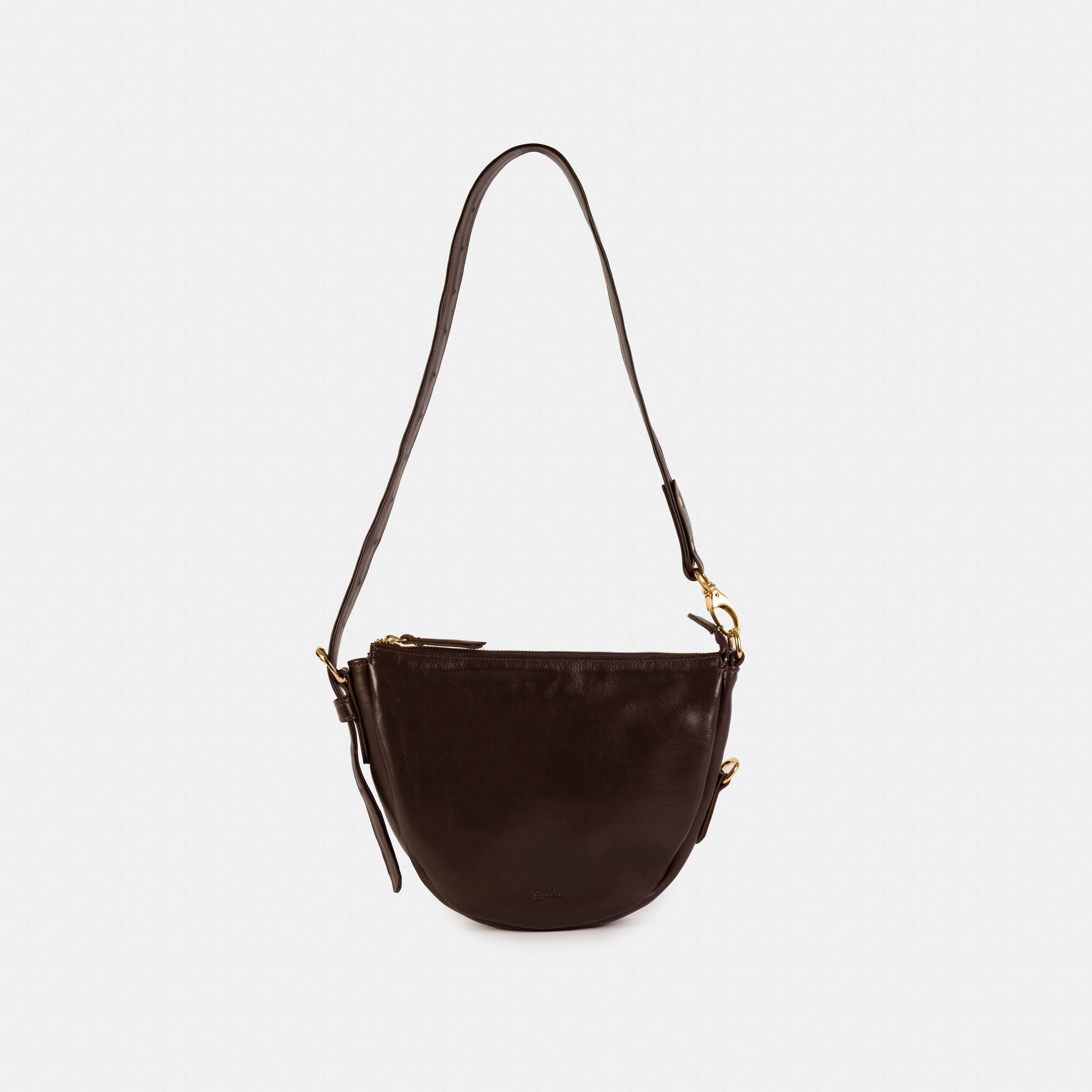 Bolsa 'Mini Zoe' Couro - Espresso