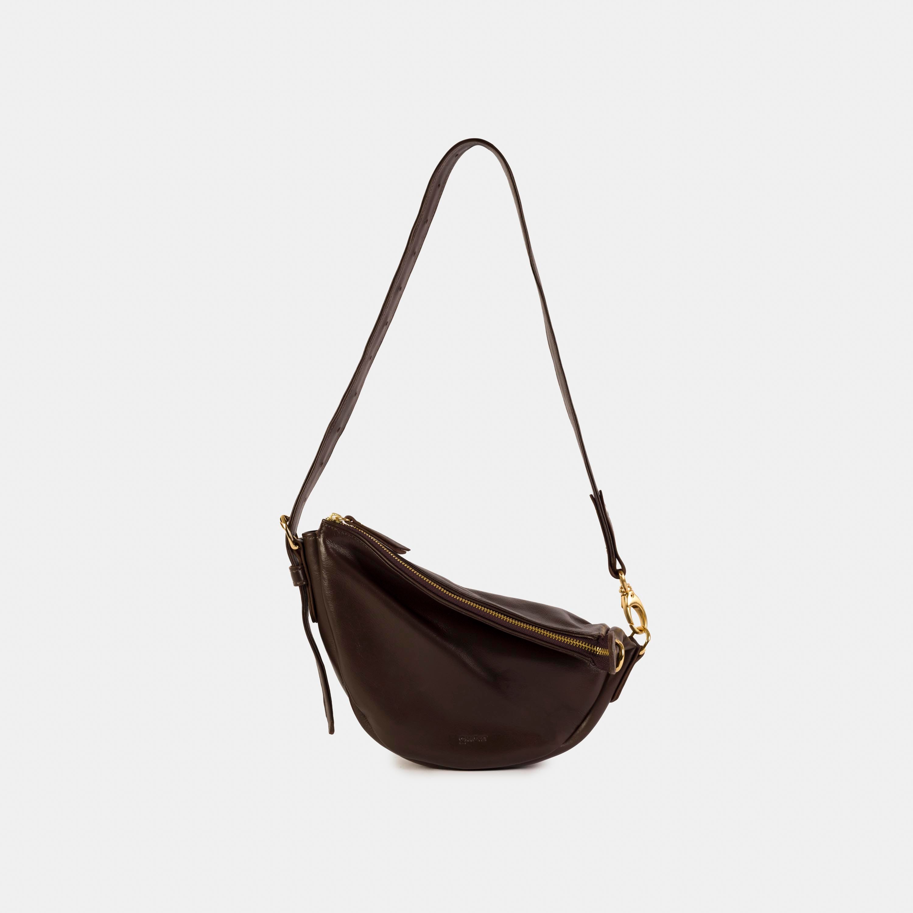 Bolsa 'Mini Zoe' Couro - Espresso