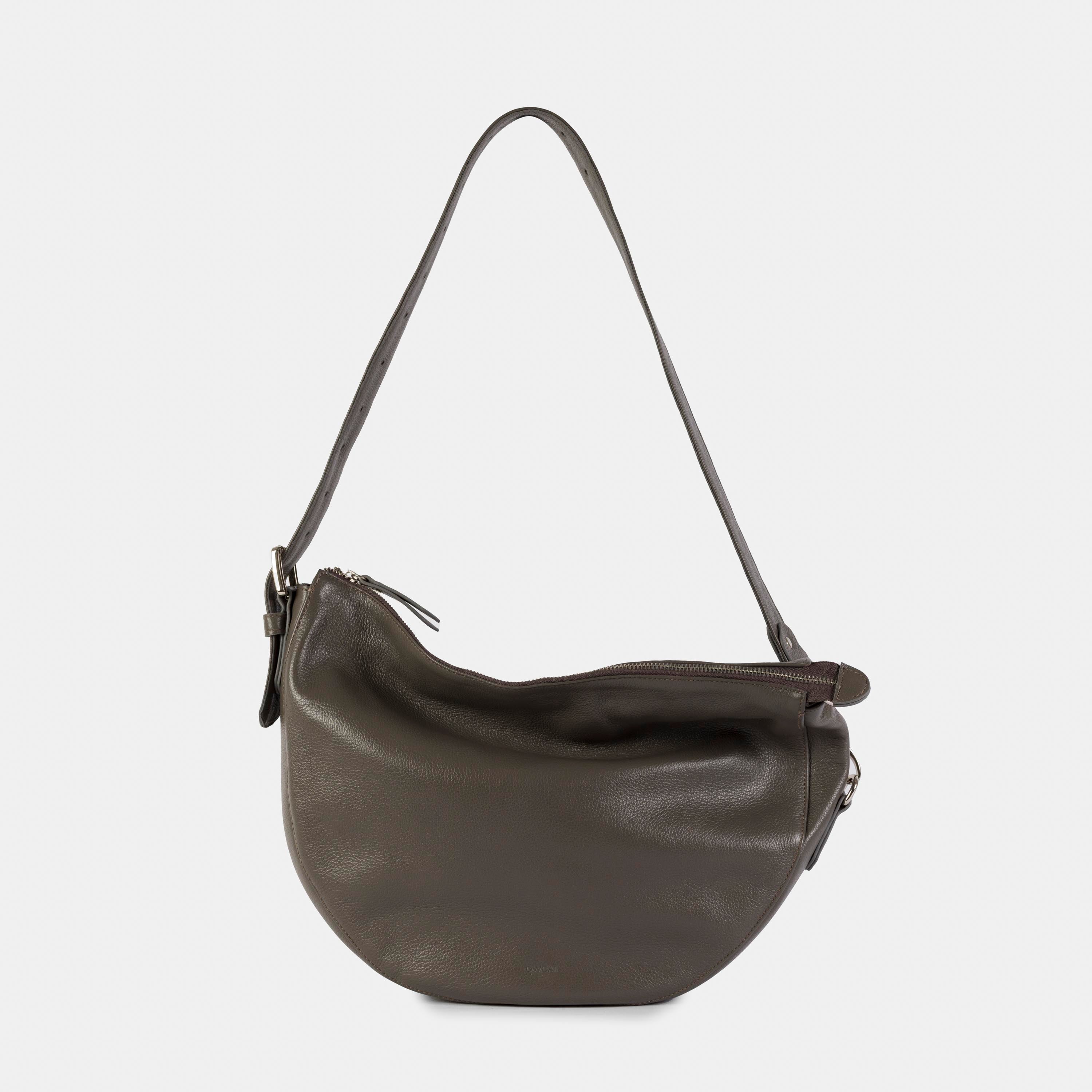 Bolsa 'Zoe' Couro - Grey
