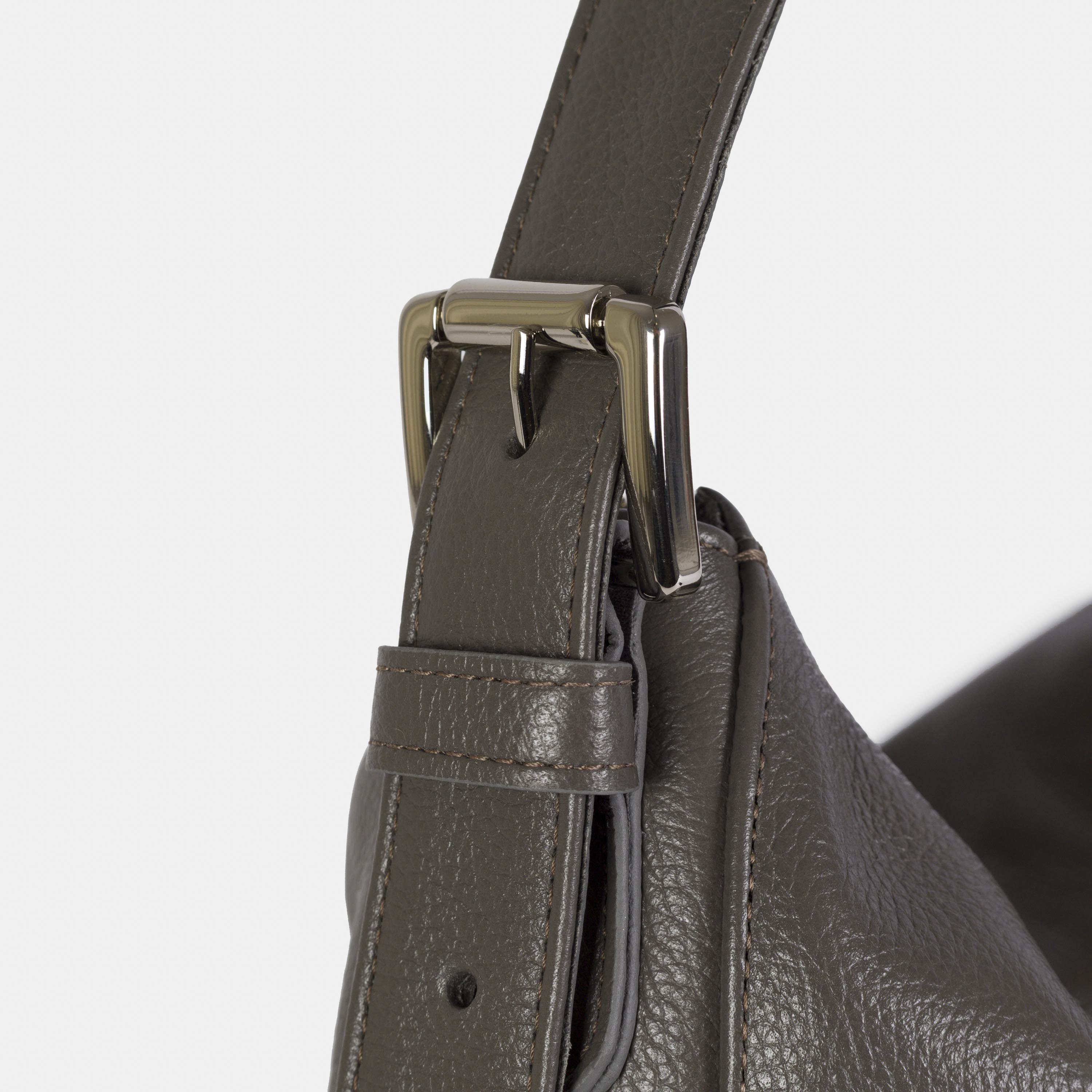 Bolsa 'Zoe' Couro - Grey