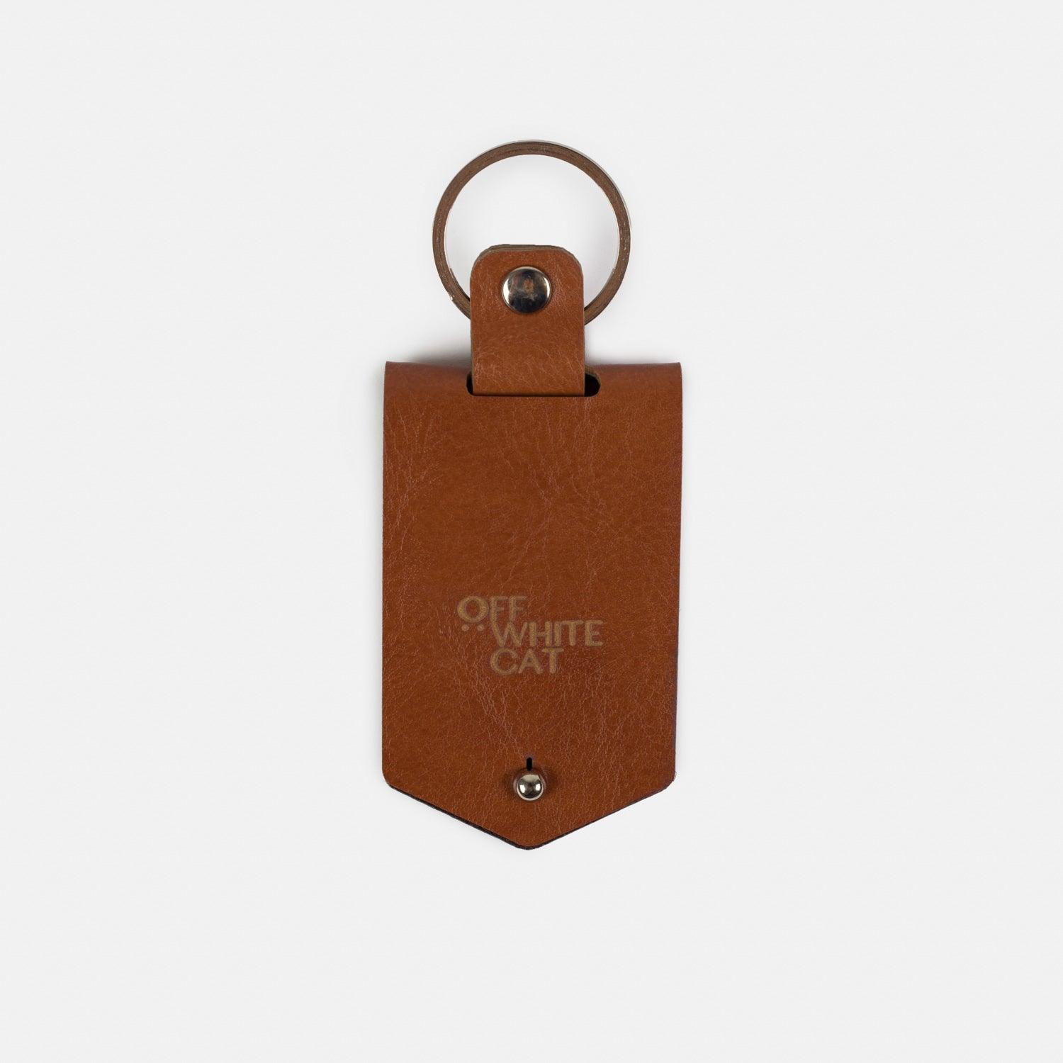 Chaveiro 'Foto' Natural-Off White Cat-