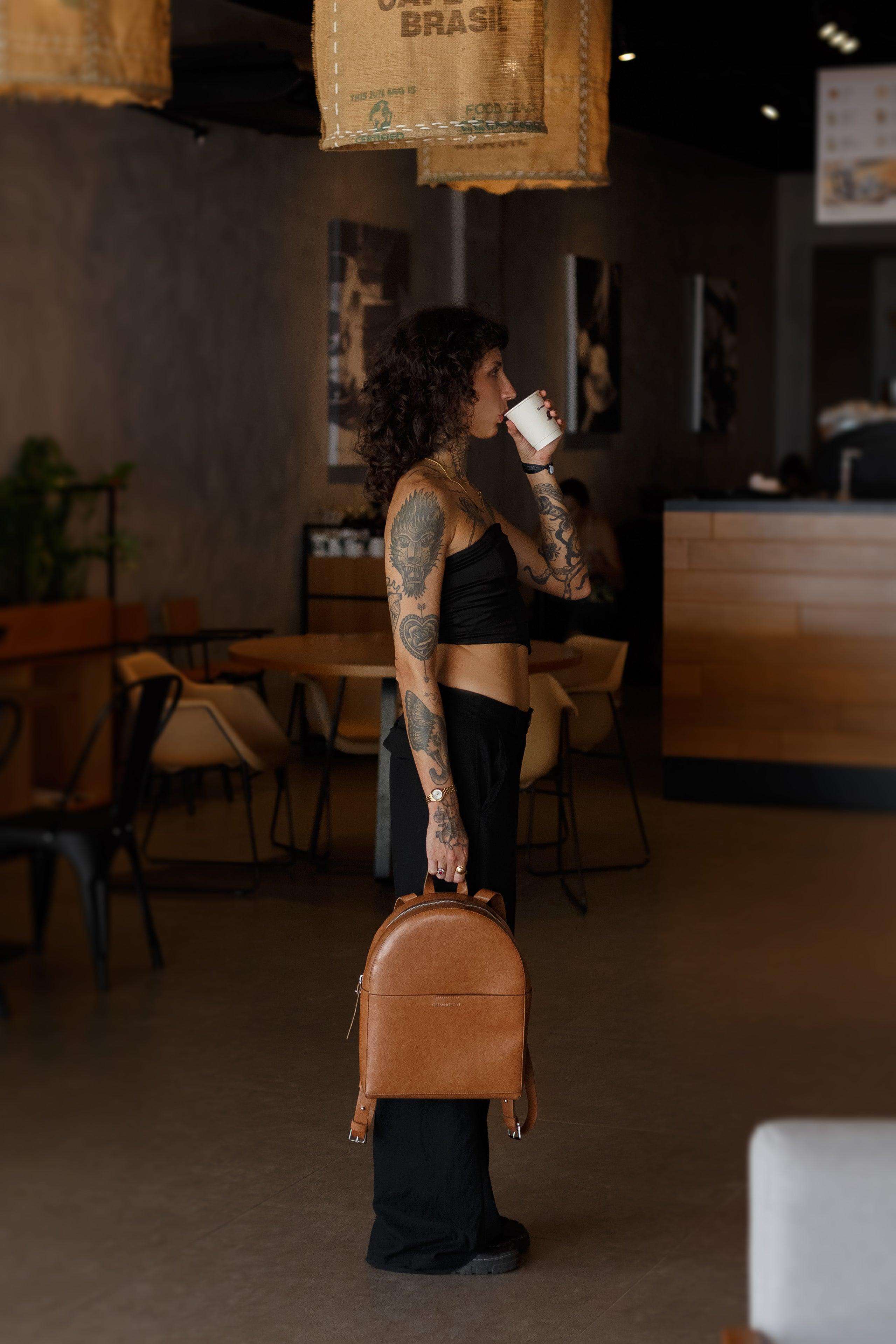 Mochila 'Chloe' Natural-Off White Cat-