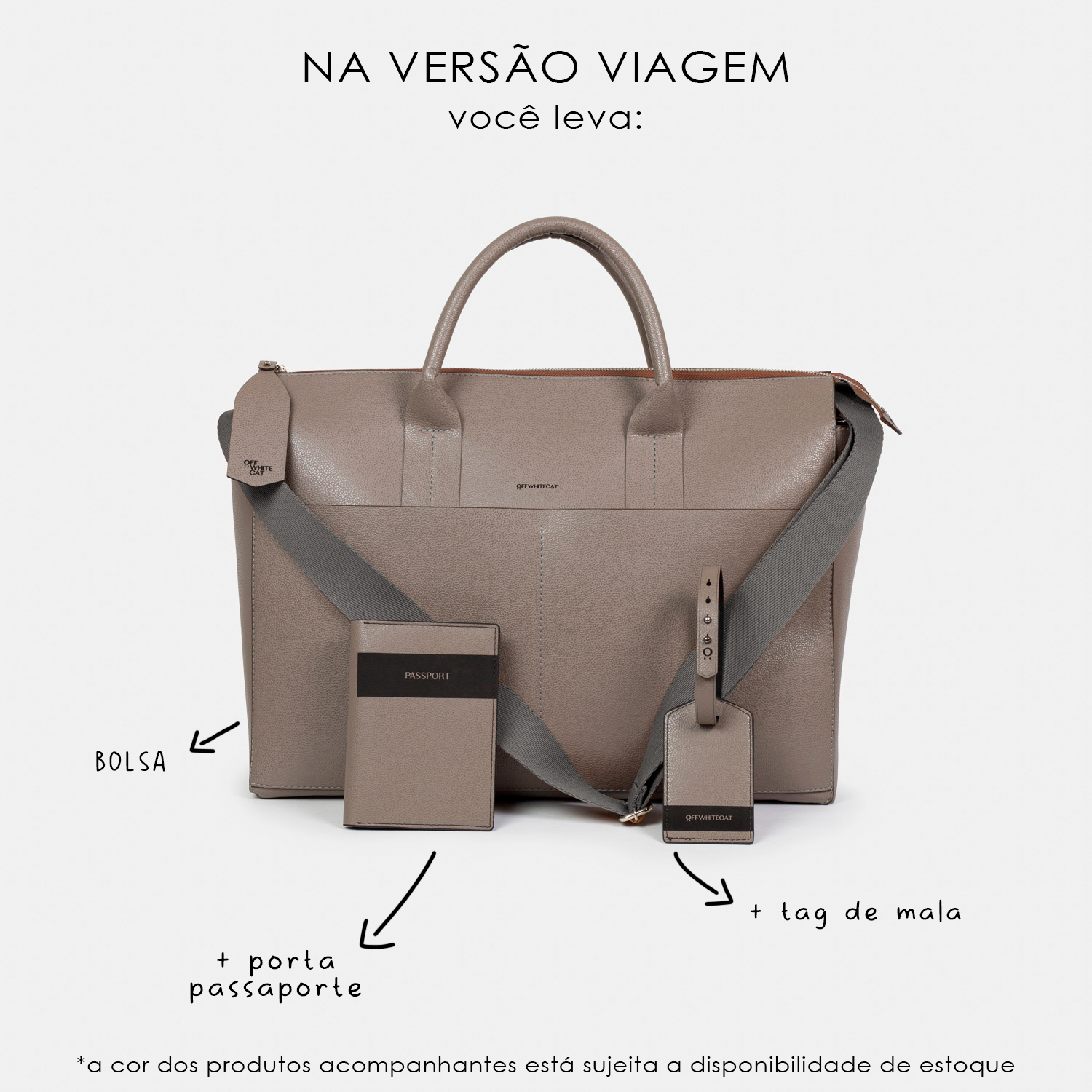 Bolsa 'Juno' Grey-Off White Cat-Bolsa