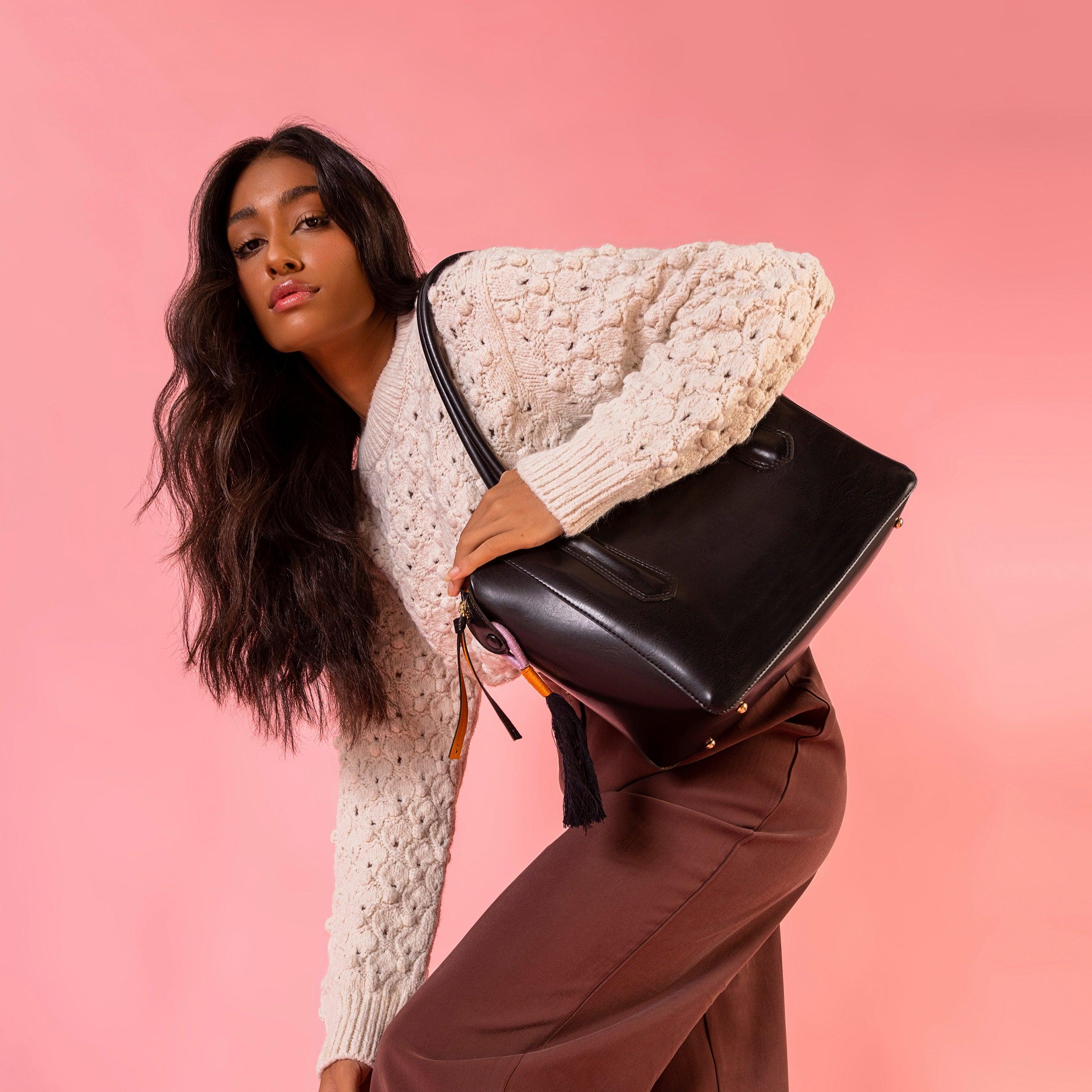 Bolsa 'Jackie' Black-Off White Cat-Bolsa