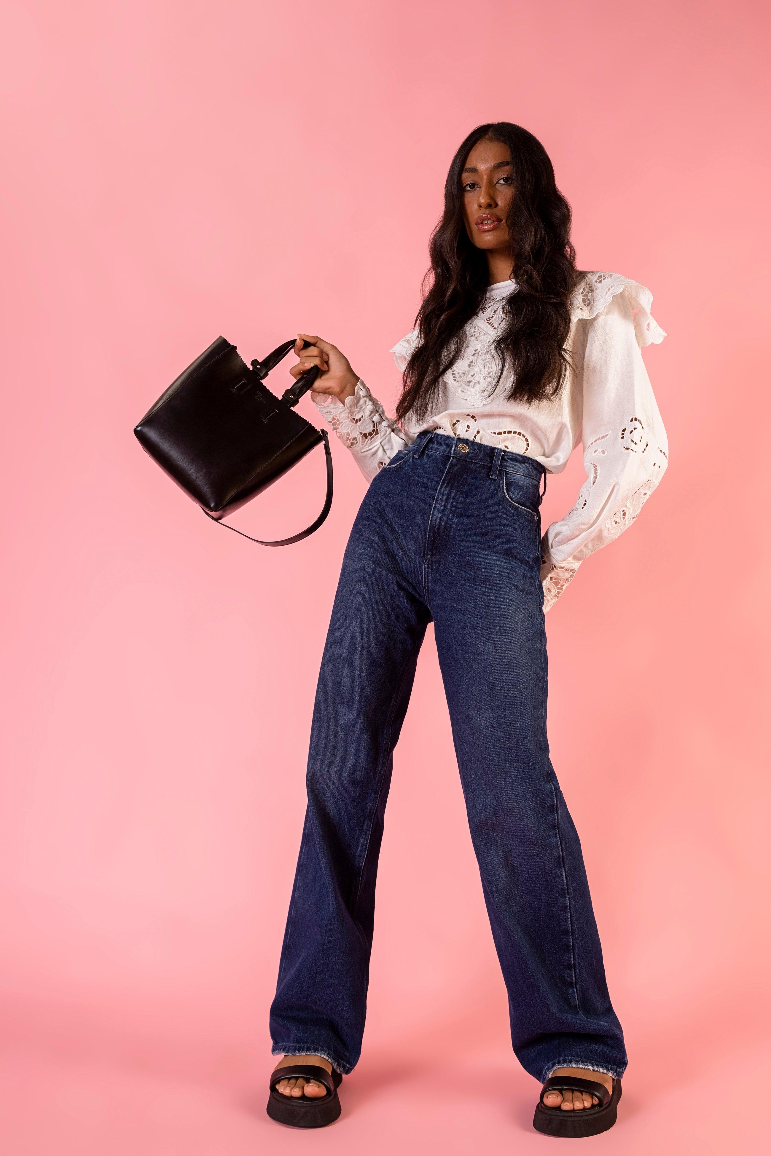 Bolsa 'Mini Tess' Black-Off White Cat-Bolsa