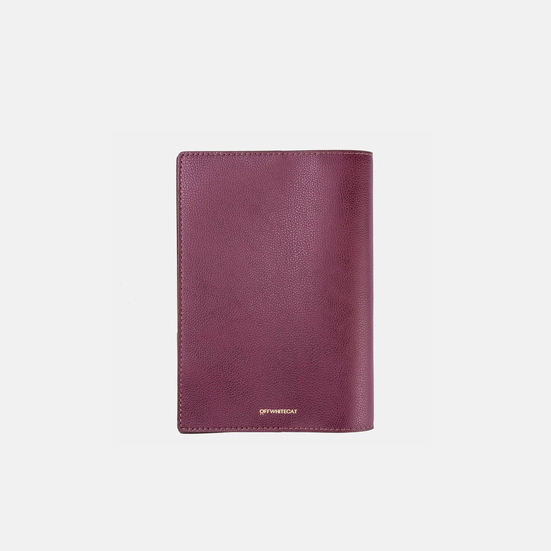Capa Caderneta de Saúde 'Juno' Bordeaux-Off White Cat-