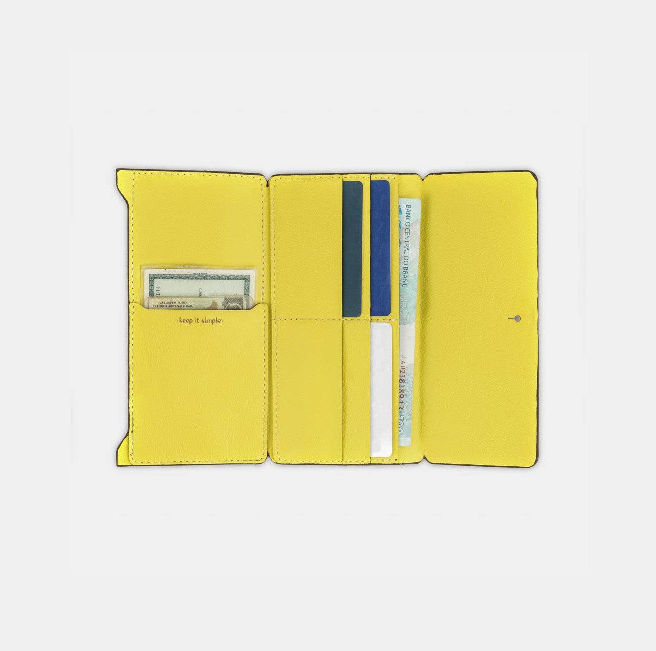 Carteira 'Frida' Bordeaux-Off White Cat-