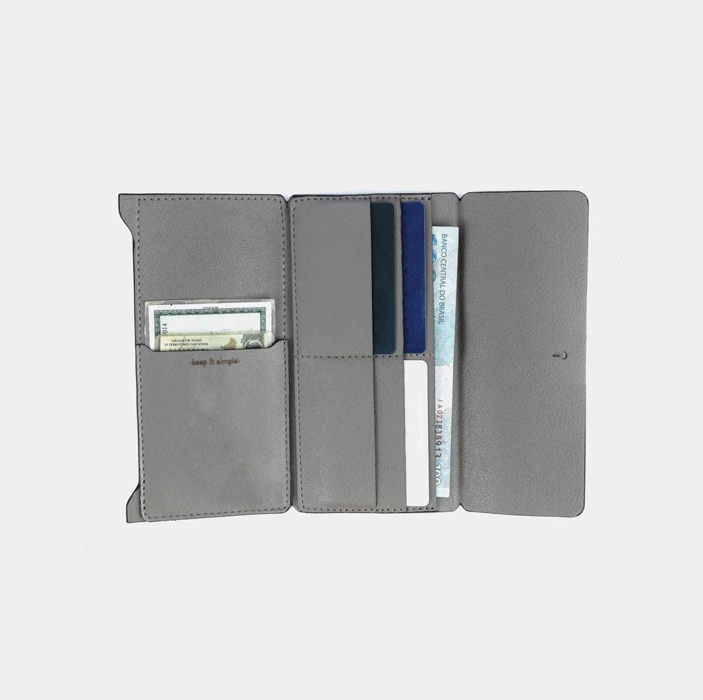 Carteira 'Frida' Natural-Off White Cat-