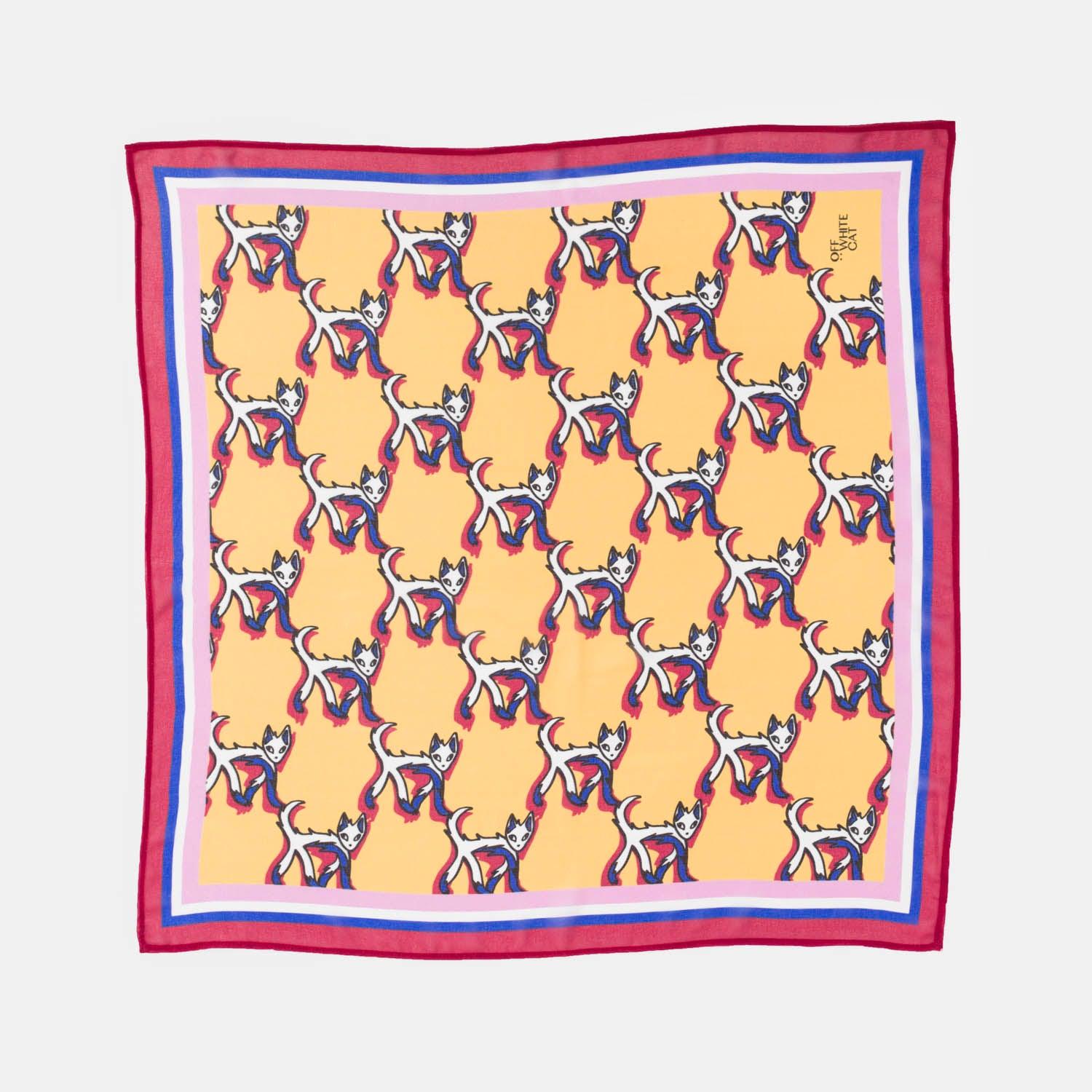 Lenço Amarelo-Off White Cat-