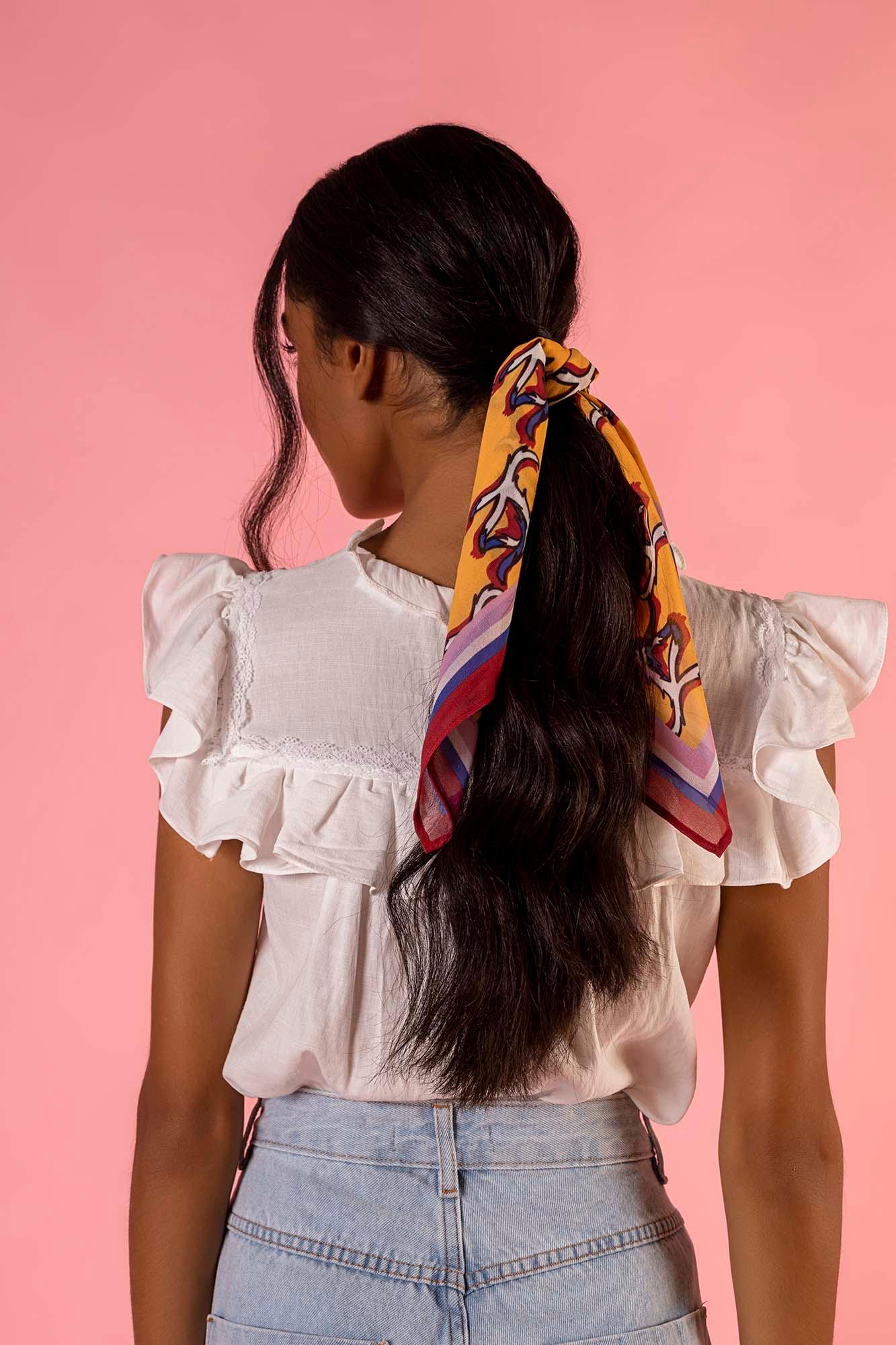 Lenço Amarelo-Off White Cat-