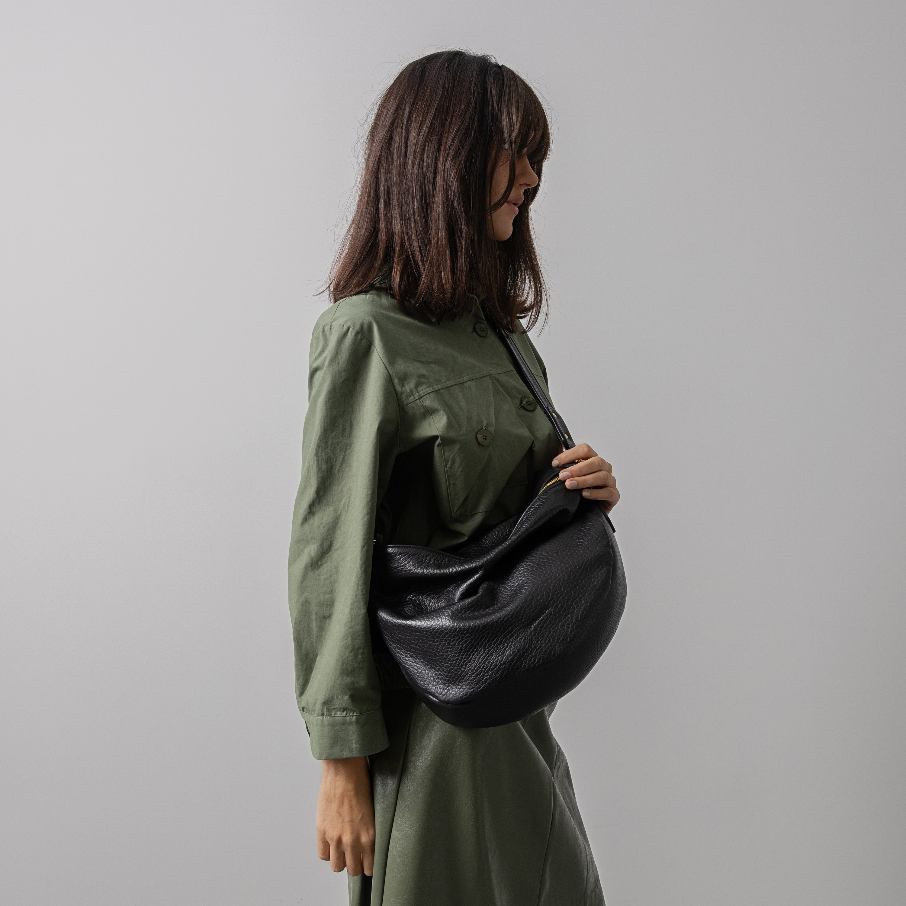 Bolsa 'Zoe' Couro - Black