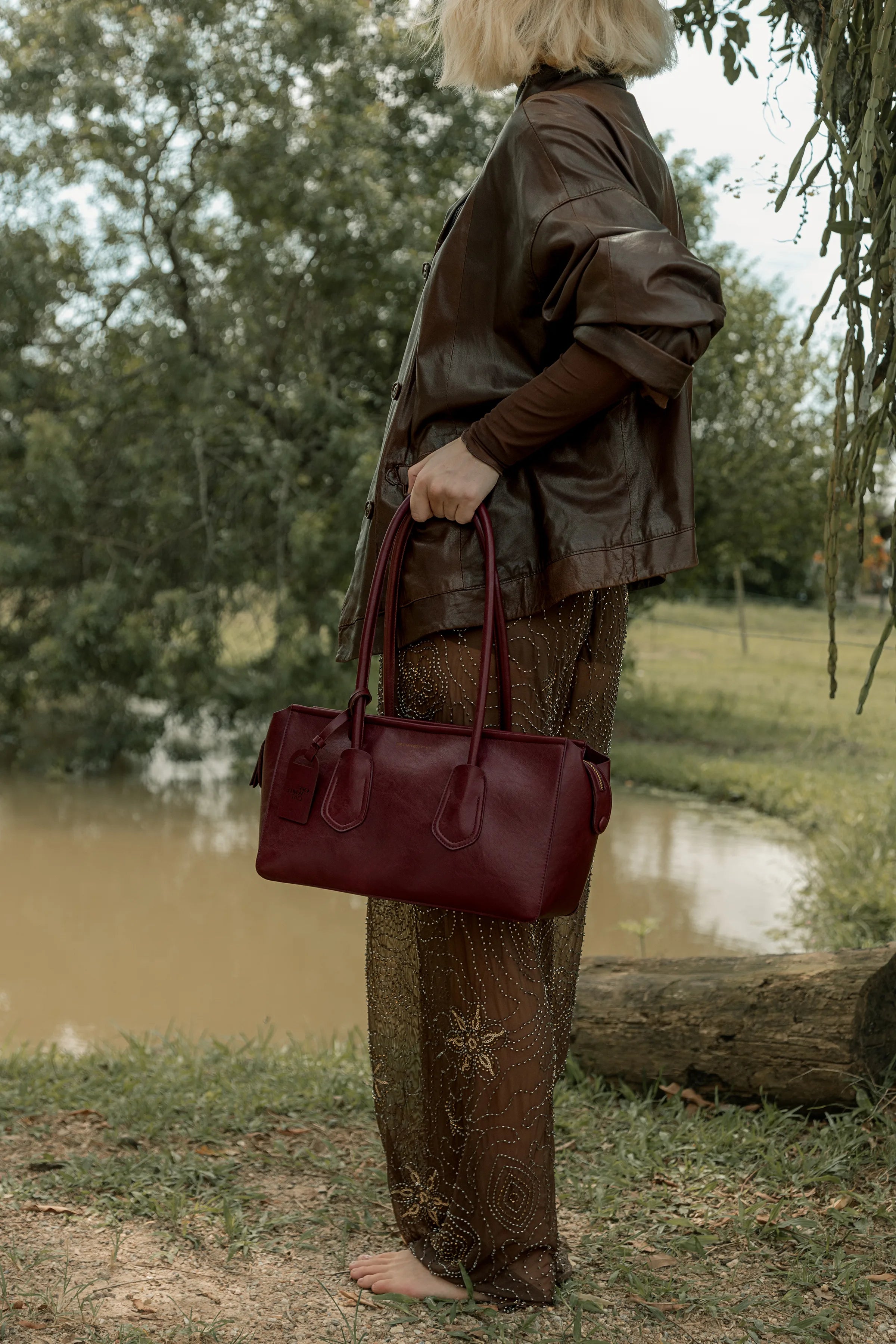 Bolsa 'Kim' Bordeaux