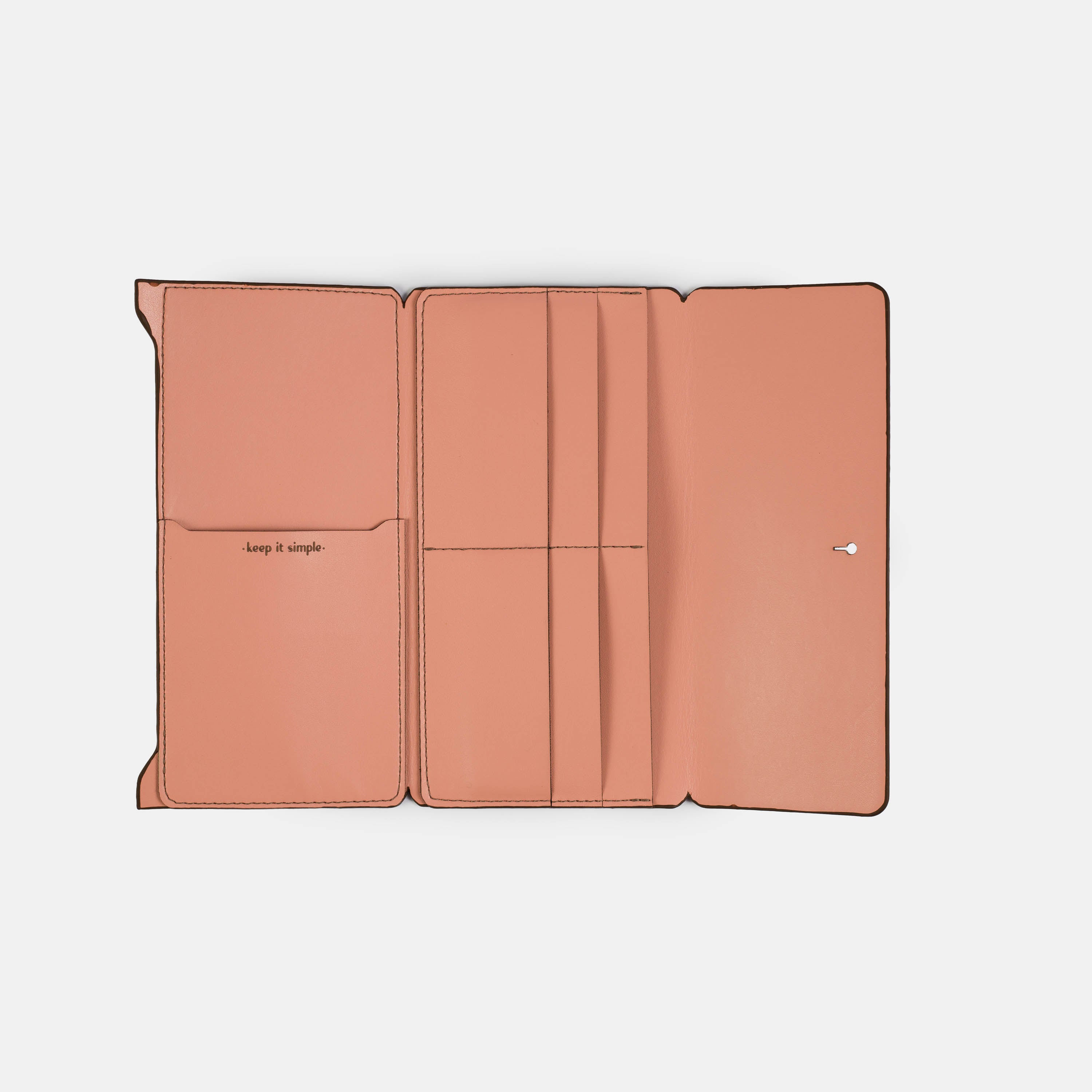 Carteira 'Frida' Rust-Off White Cat-