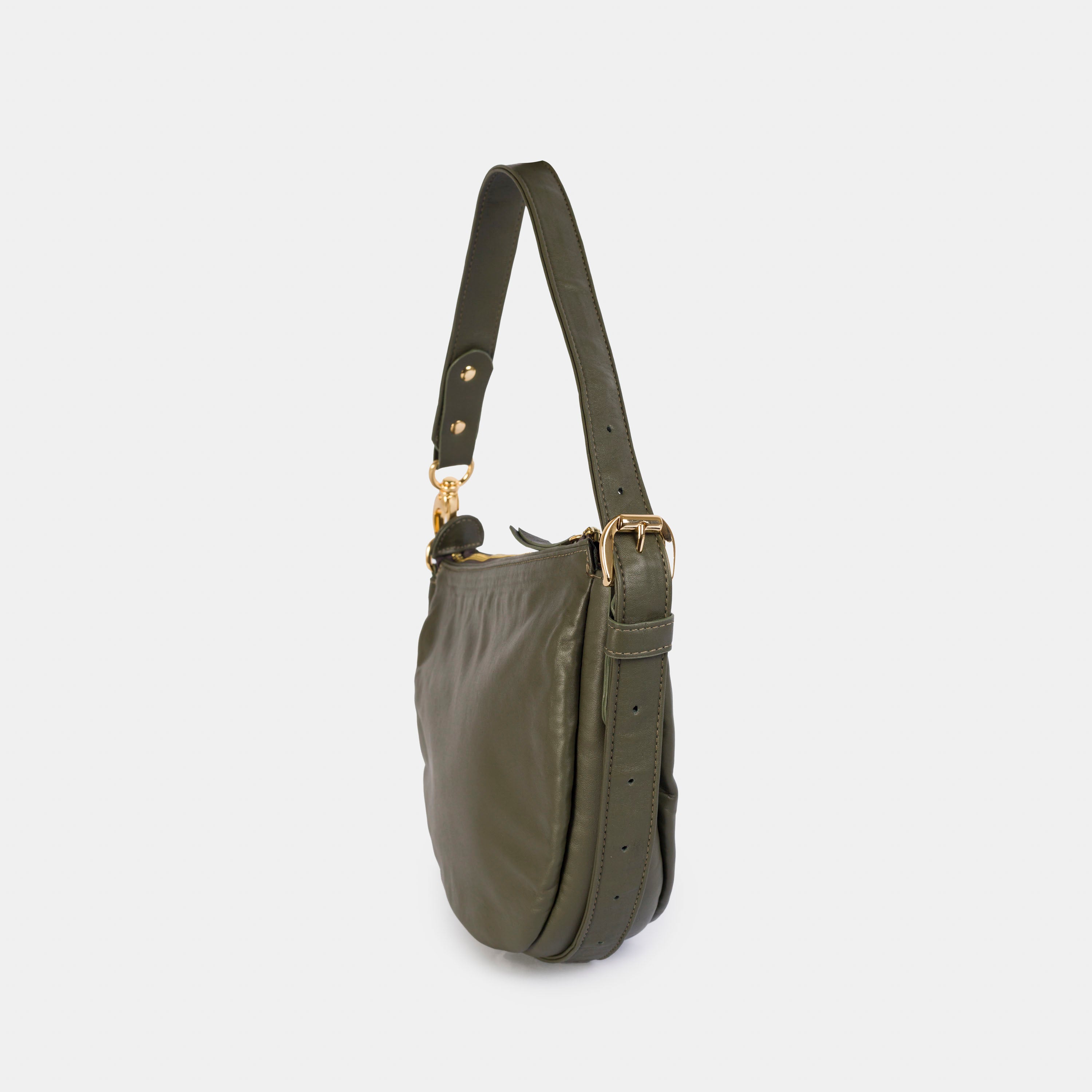 Bolsa 'Mini Zoe' Couro - Army