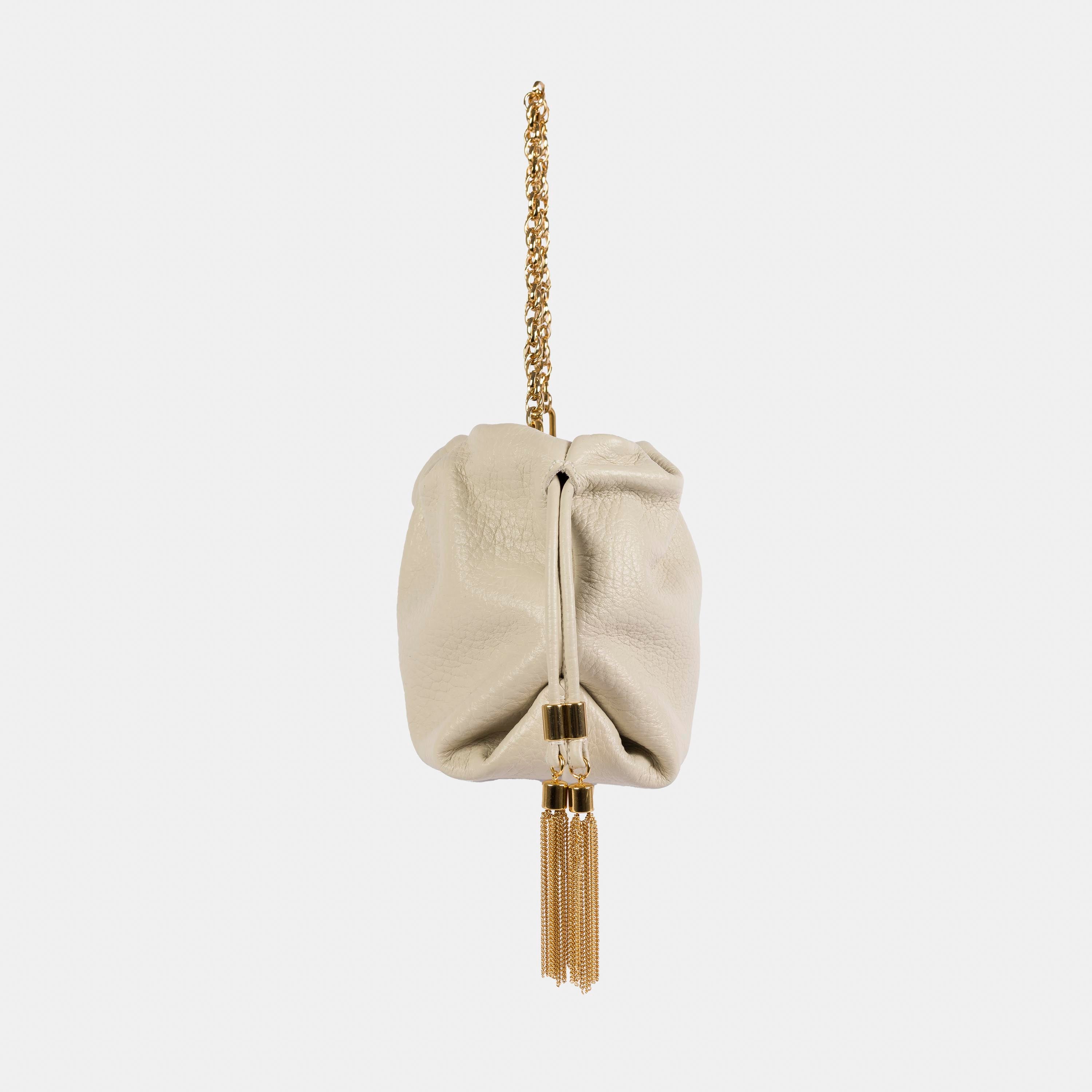 Bolsa 'Mitza' Couro - Off White