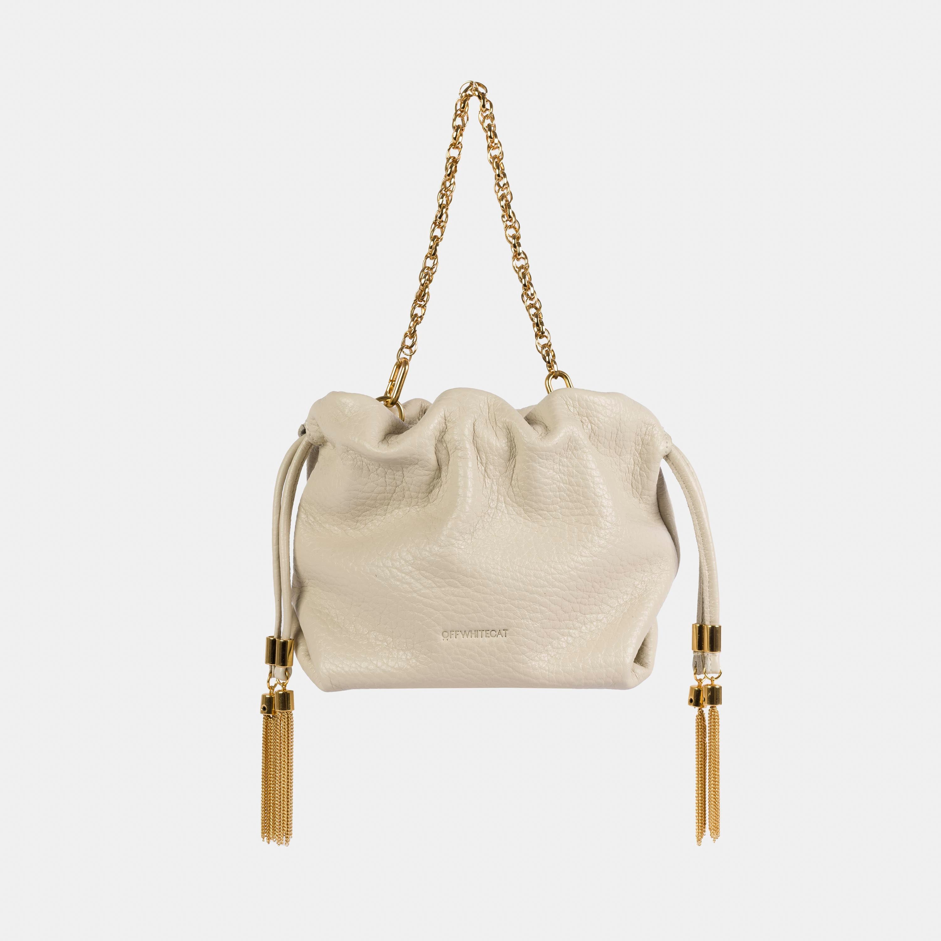 Bolsa 'Mitza' Couro - Off White