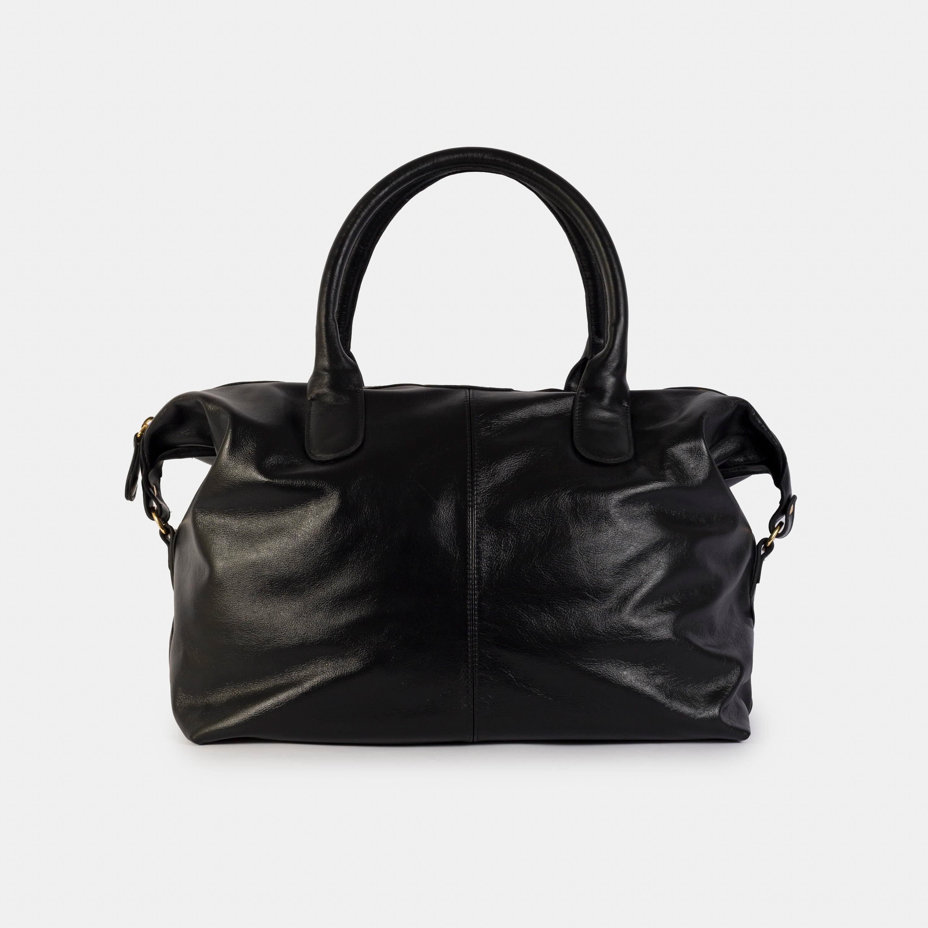 Bolsa 'Oslo' Couro Black