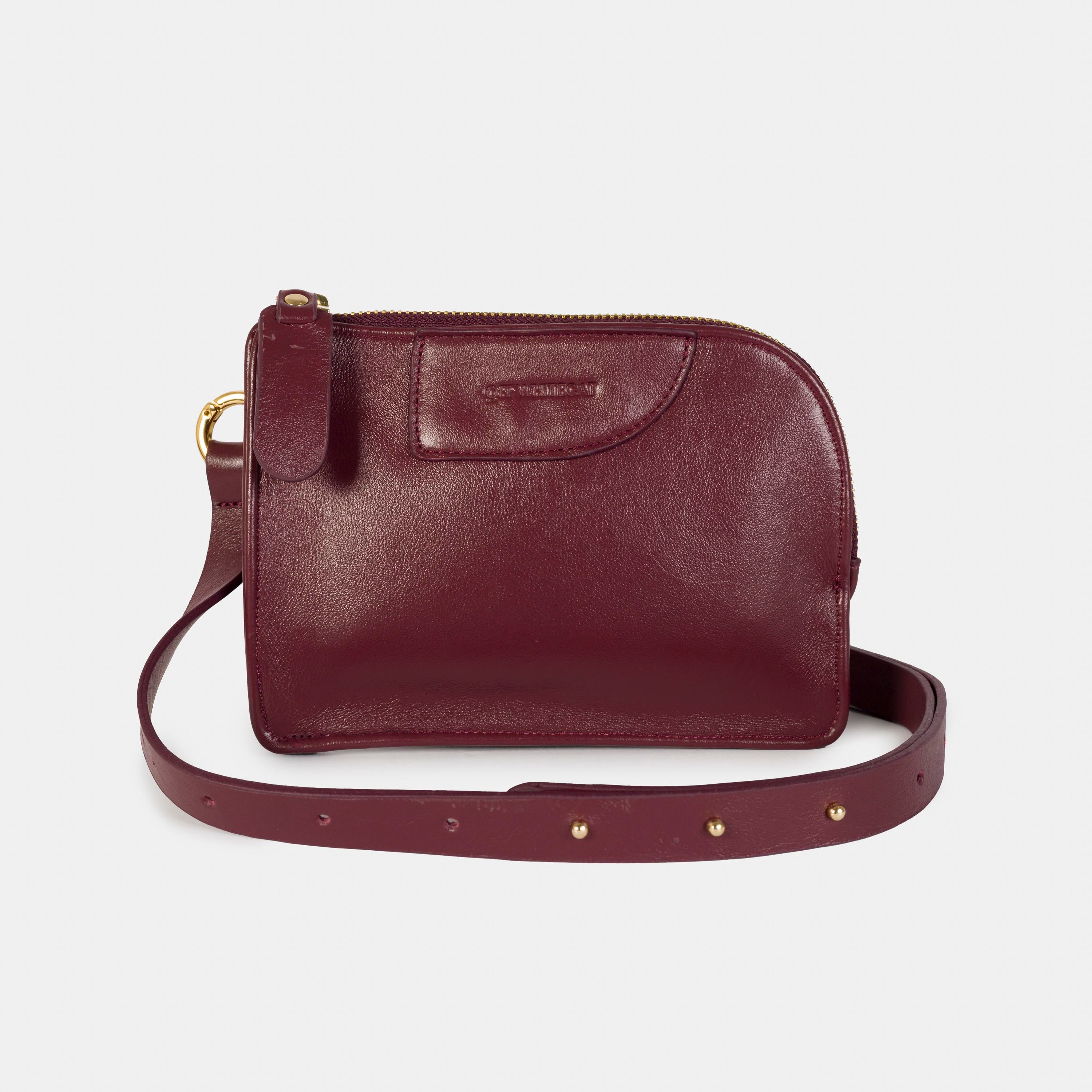Bolsa 'Ayla' Couro Bordeaux
