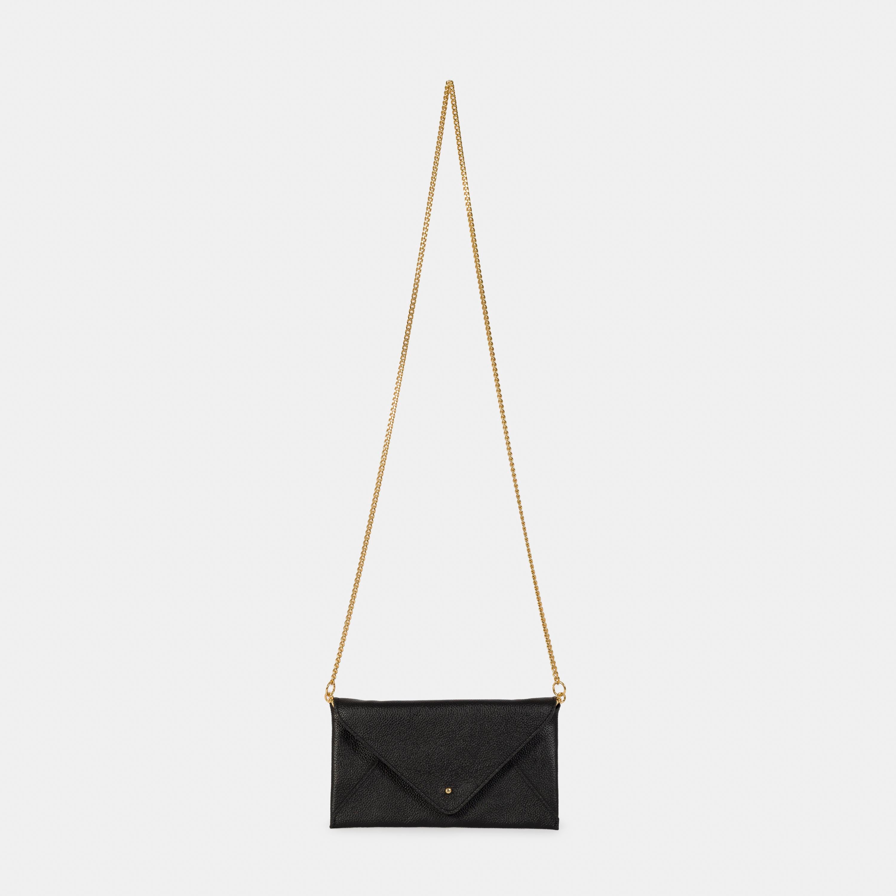 Bolsa 'Missi' Couro - Black/Dourada