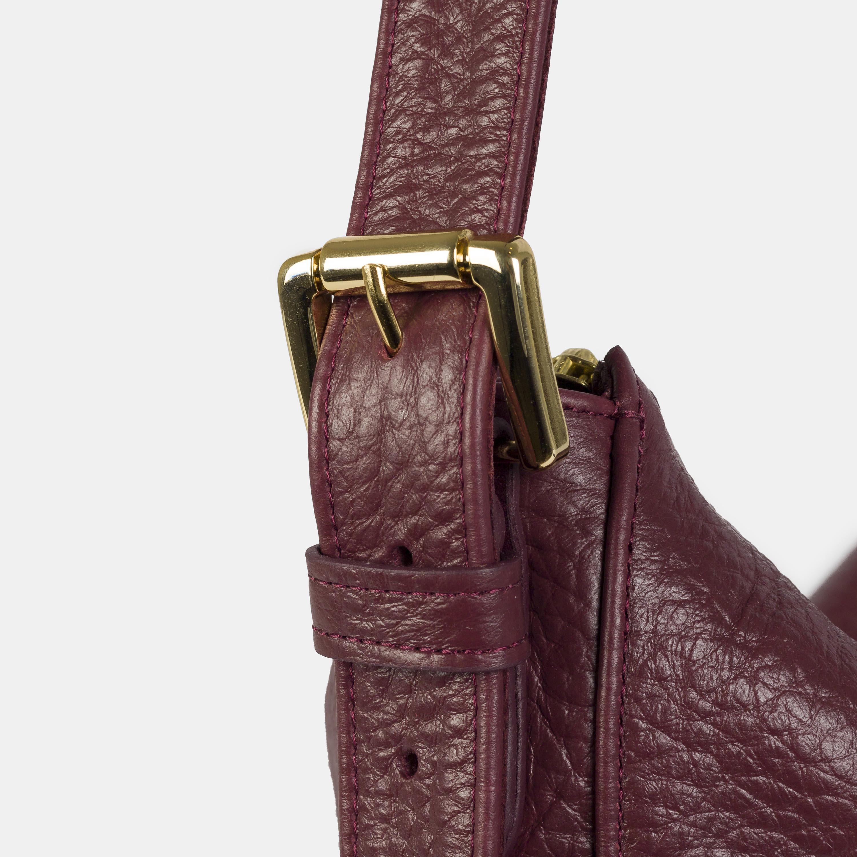 Bolsa 'Zoe' Couro - Bordeaux