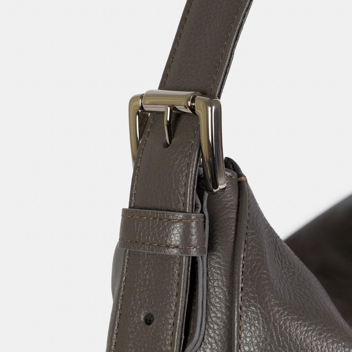 Bolsa 'Zoe' Couro - Grey