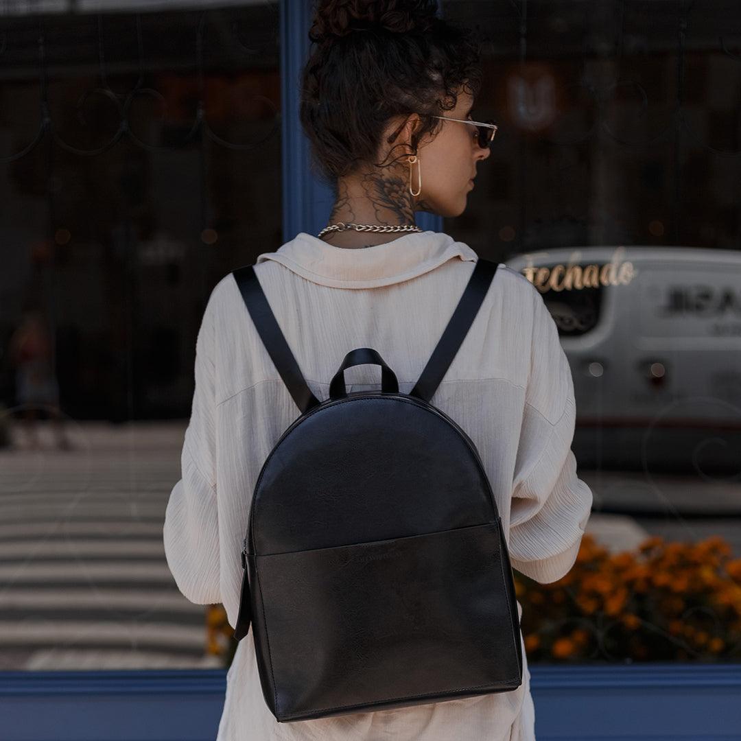 Mochila 'Chloe' Black-Off White Cat-