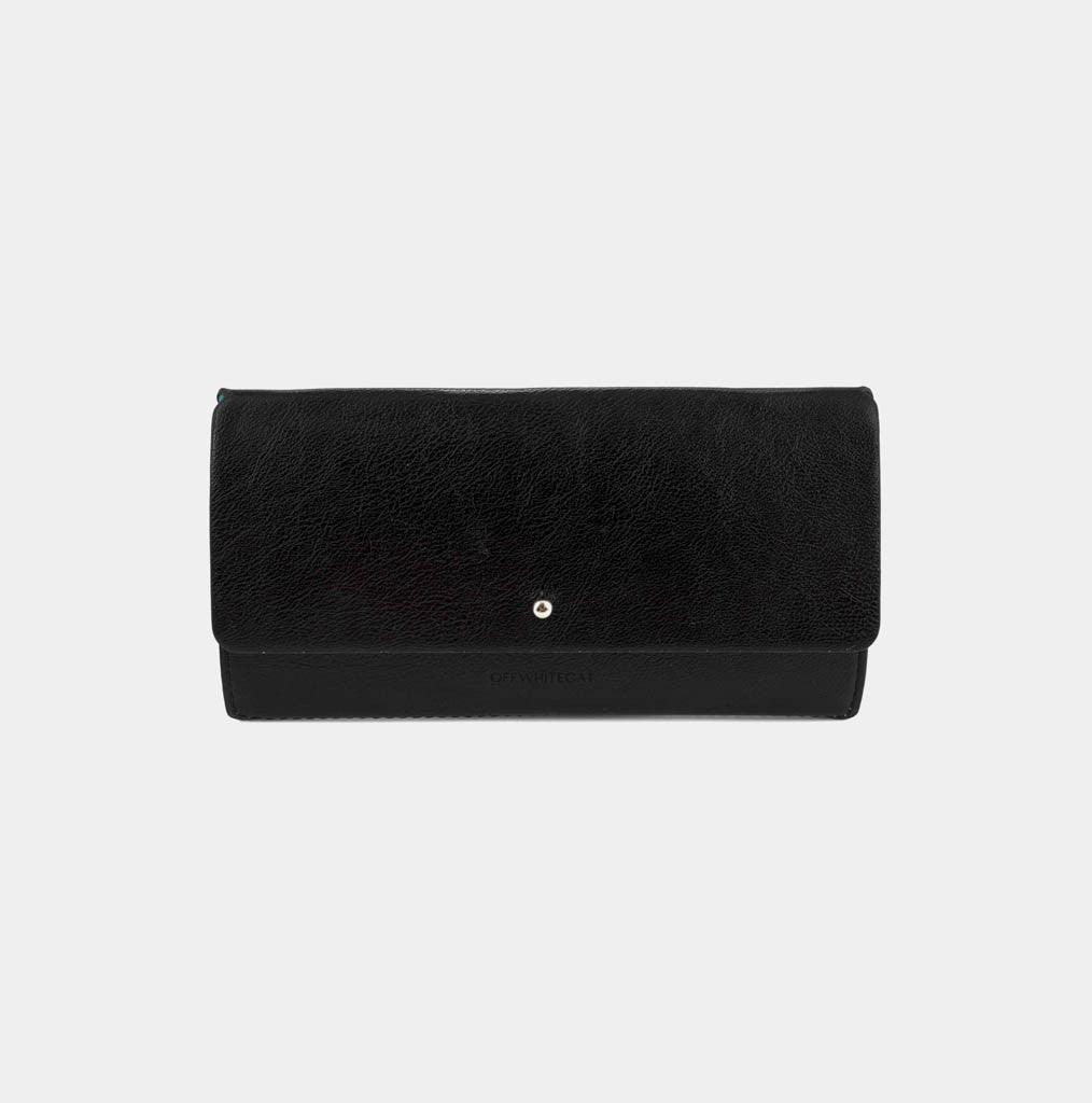 Carteira 'Frida' Black-Off White Cat-