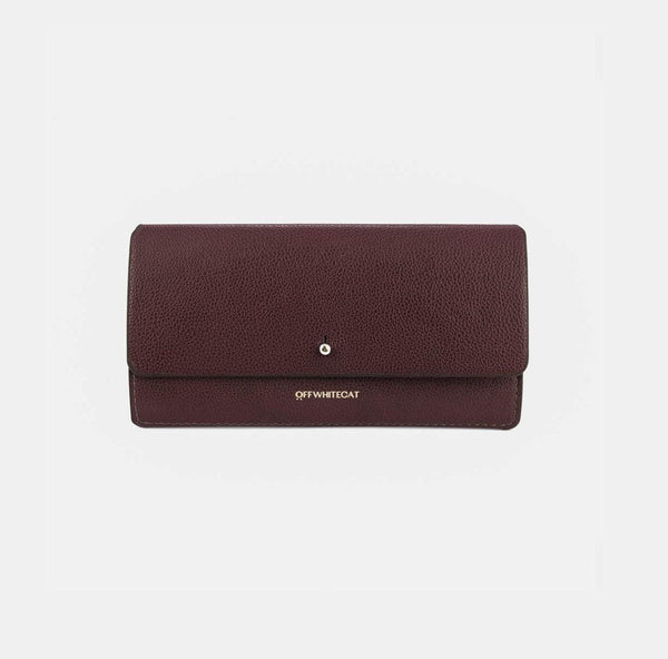 Carteira 'Frida' Bordeaux-Off White Cat-