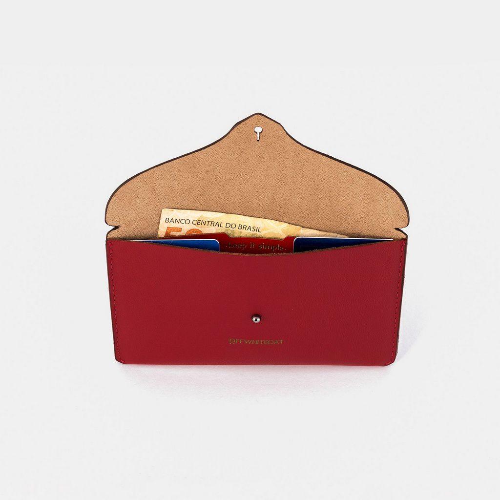 Carteira 'Nina' Red-Off White Cat-